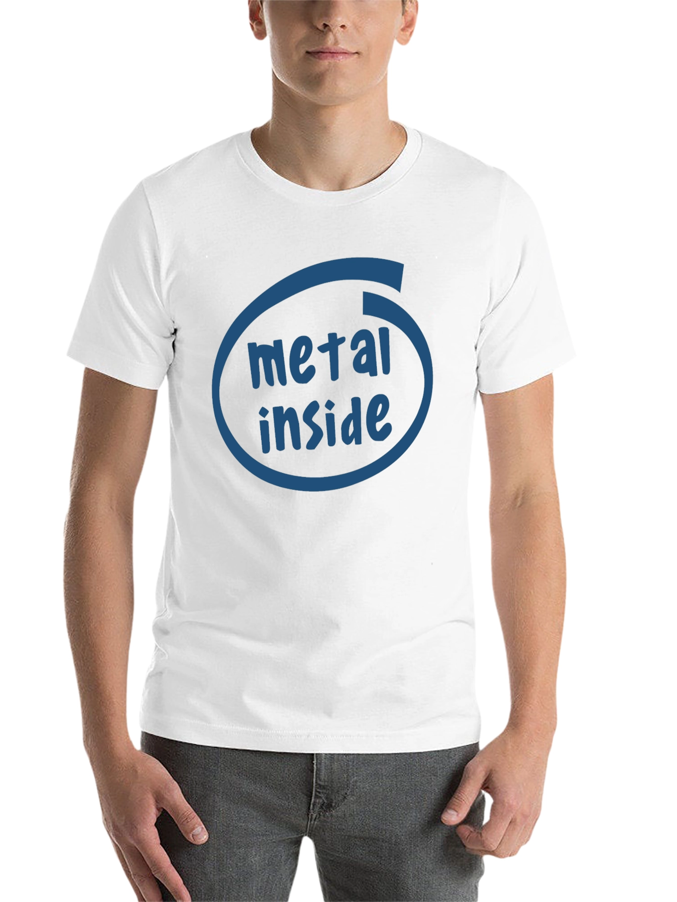 Black Metal Inside Funny Graphic T-Shirt view 14