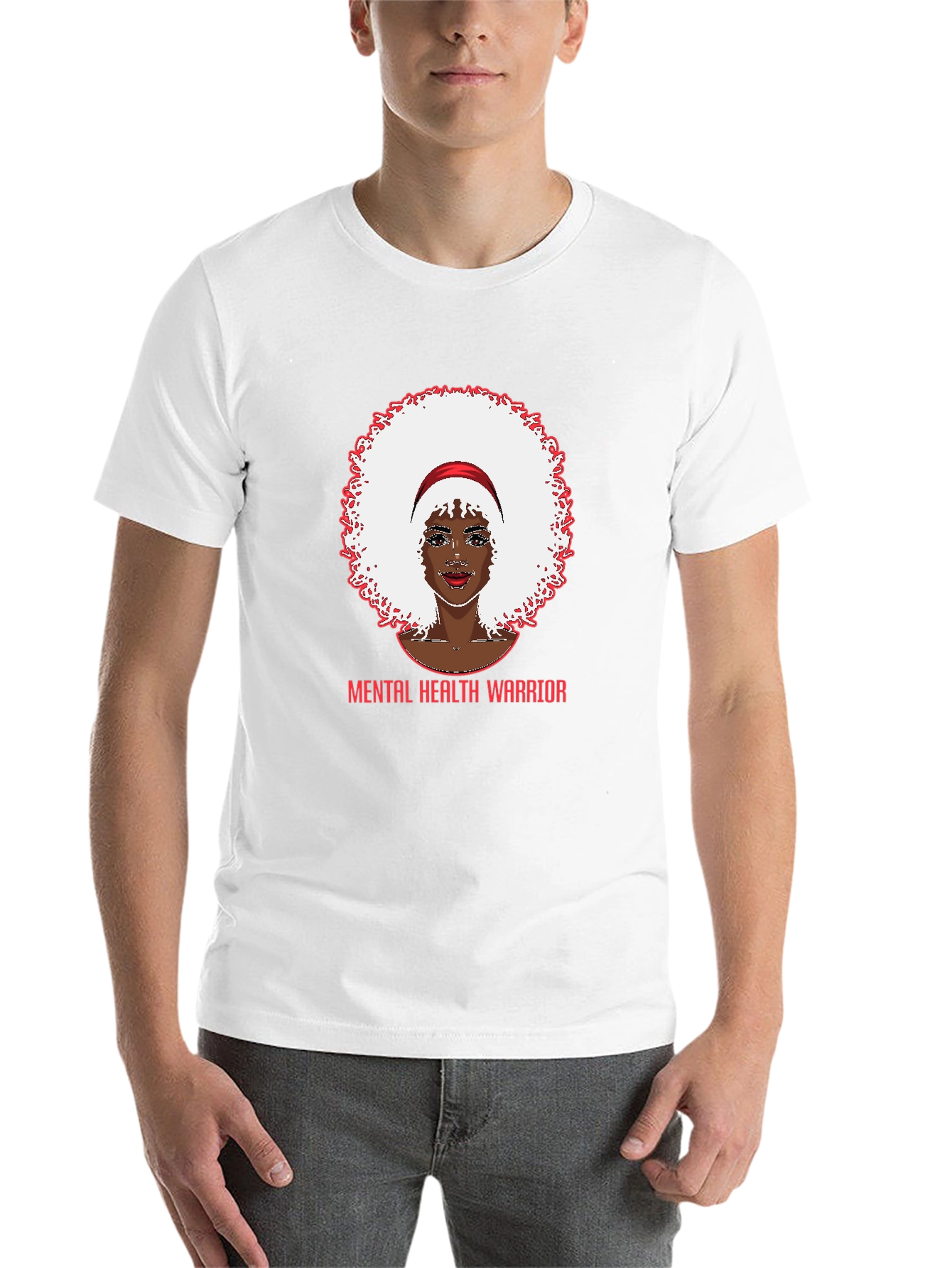 Black Mental Health Warrior T-Shirt - Unisex view 14