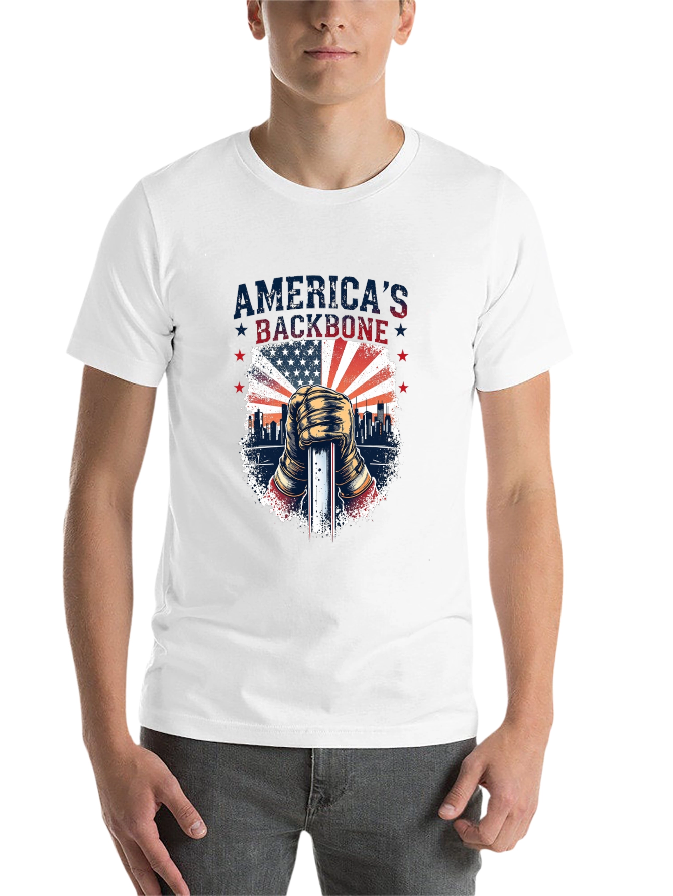 Black America's Backbone T-Shirt view 14