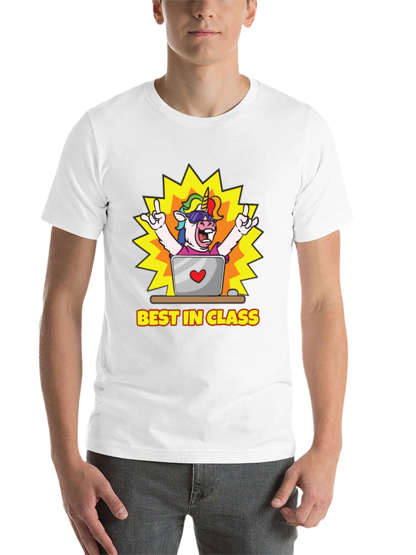Black Best in Class Unicorn T-Shirt - Novelty Graphic Tee view 14