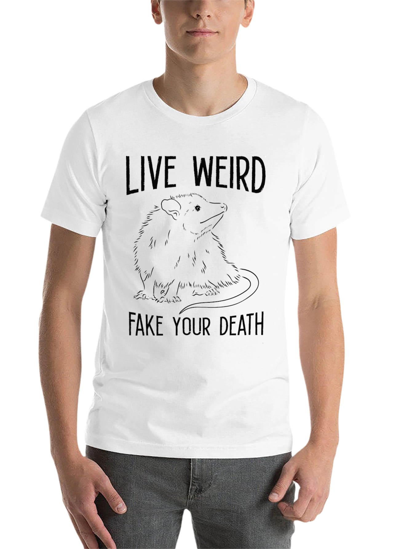 Black Live Weird Opossum T-Shirt view 14