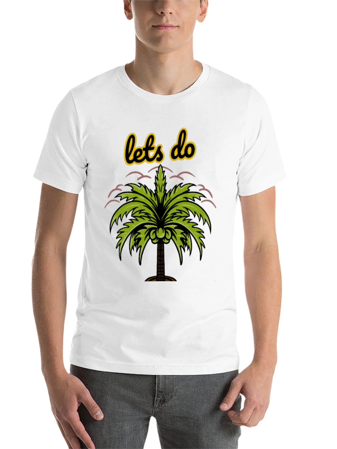 Black Tropical Vibes Tee - Let's Do Palm Tree Shirt view 14