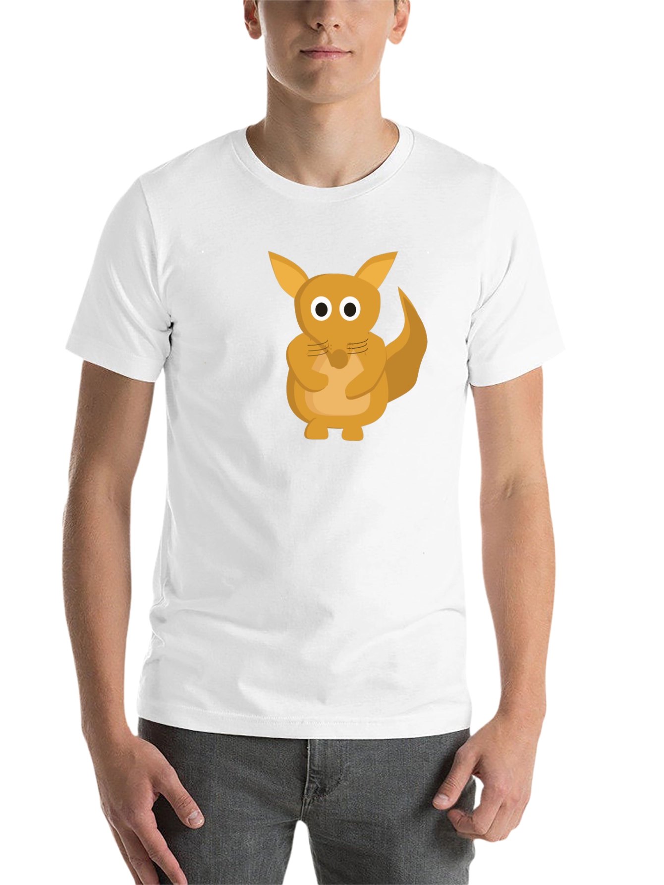 Black Cartoon Rodent Graphic Tee - Soft Black Cotton view 14