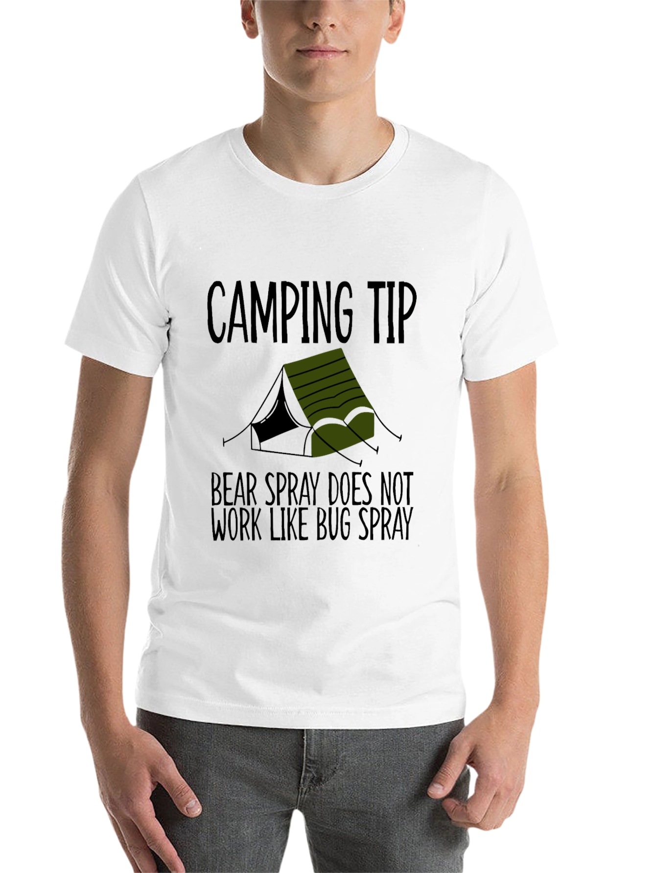 Black Camping Tip Bear Spray T-Shirt view 14