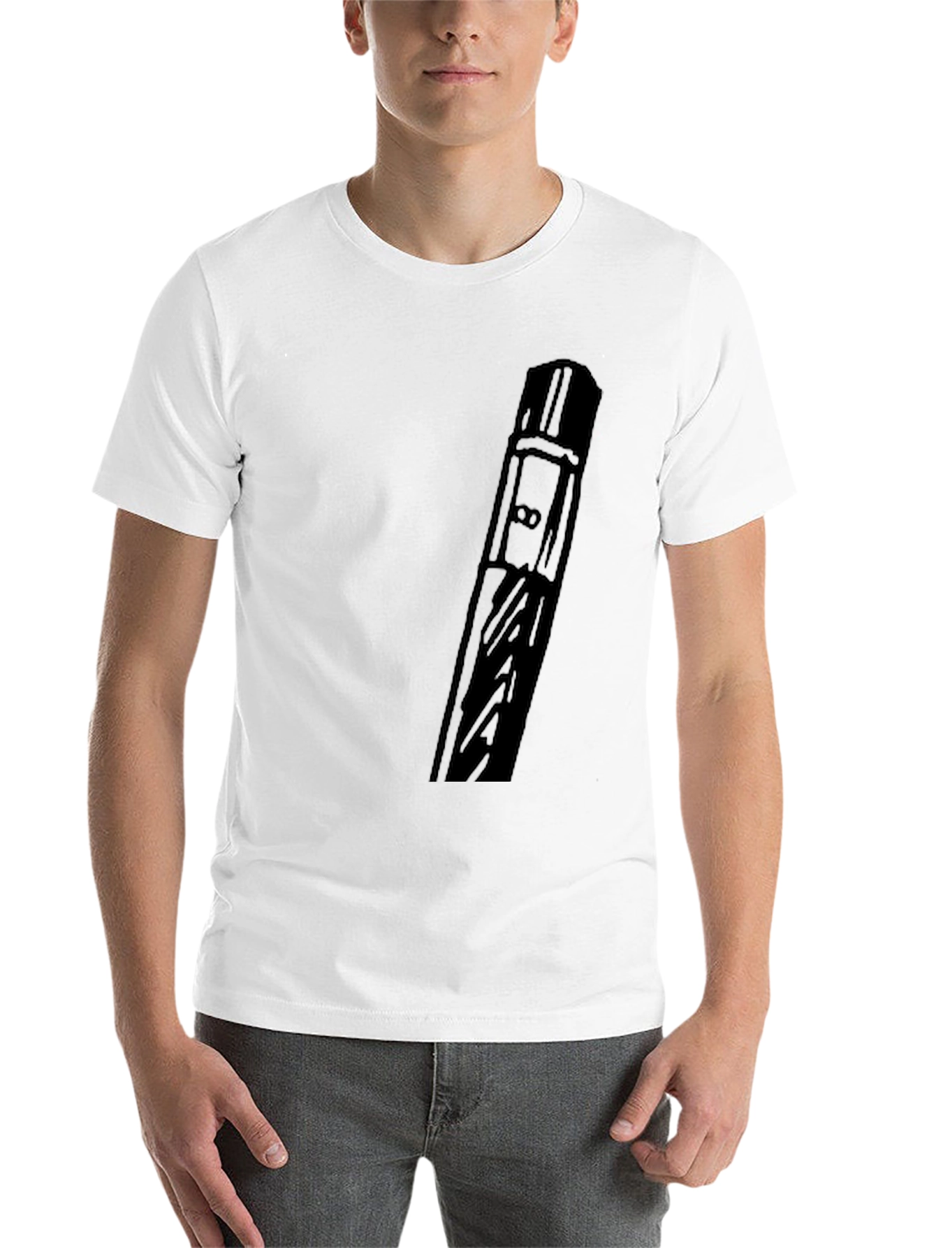 Black Modern Black Graphic Tee - Abstract Design view 14