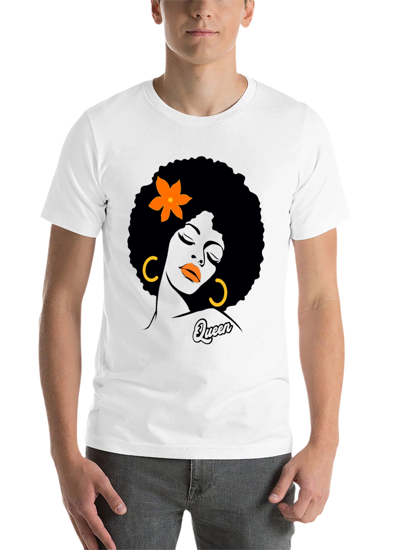 Queen Graphic T-Shirt - Afrocentric Black Tee - 14
