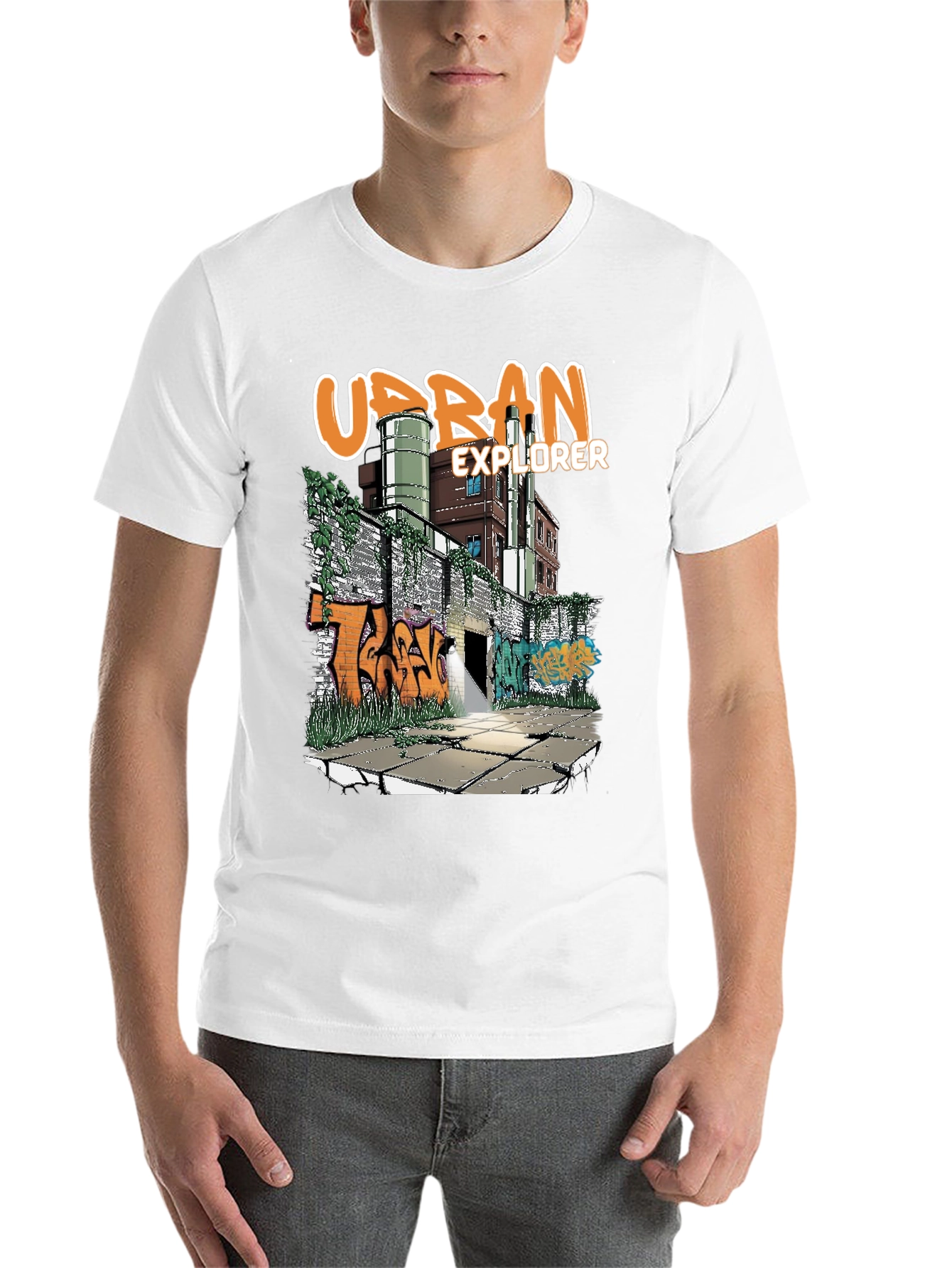 Urban Explorer Graphic Tee - Cool Street Art Design - 14