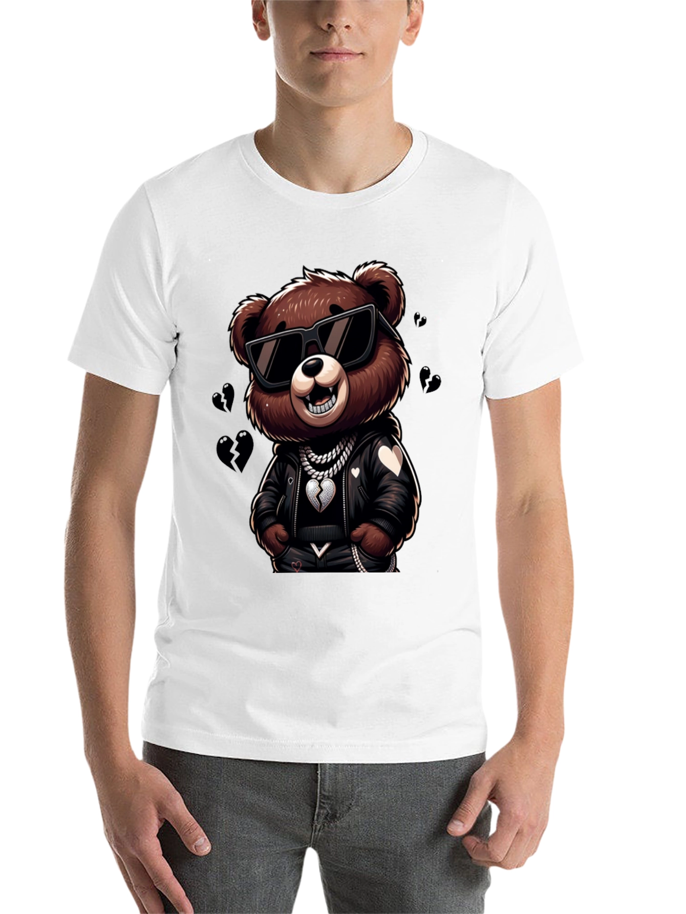 Black Cool Bear Graphic Tee - Stylish & Unique Design view 14