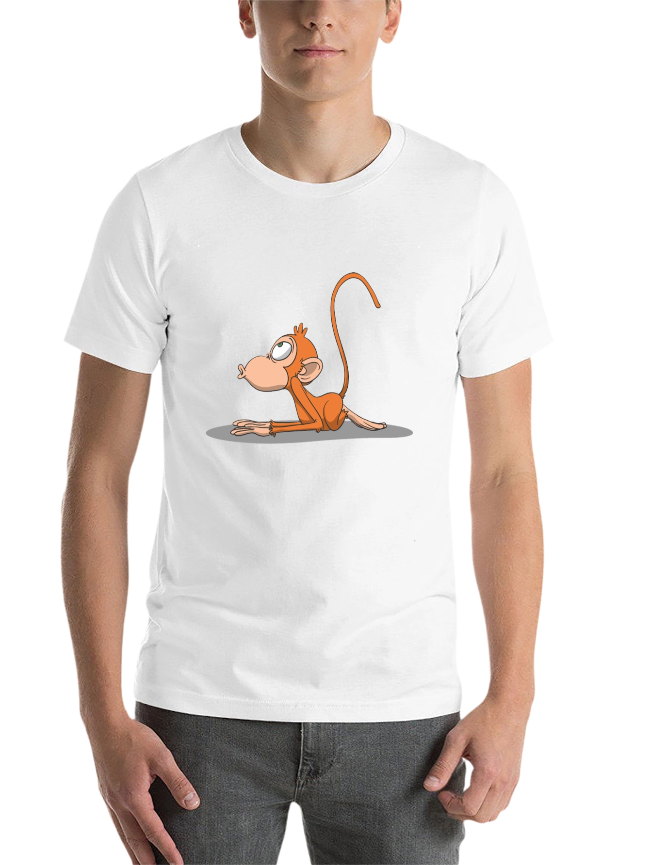 Black Monkey Yoga Pose Graphic T-Shirt view 14