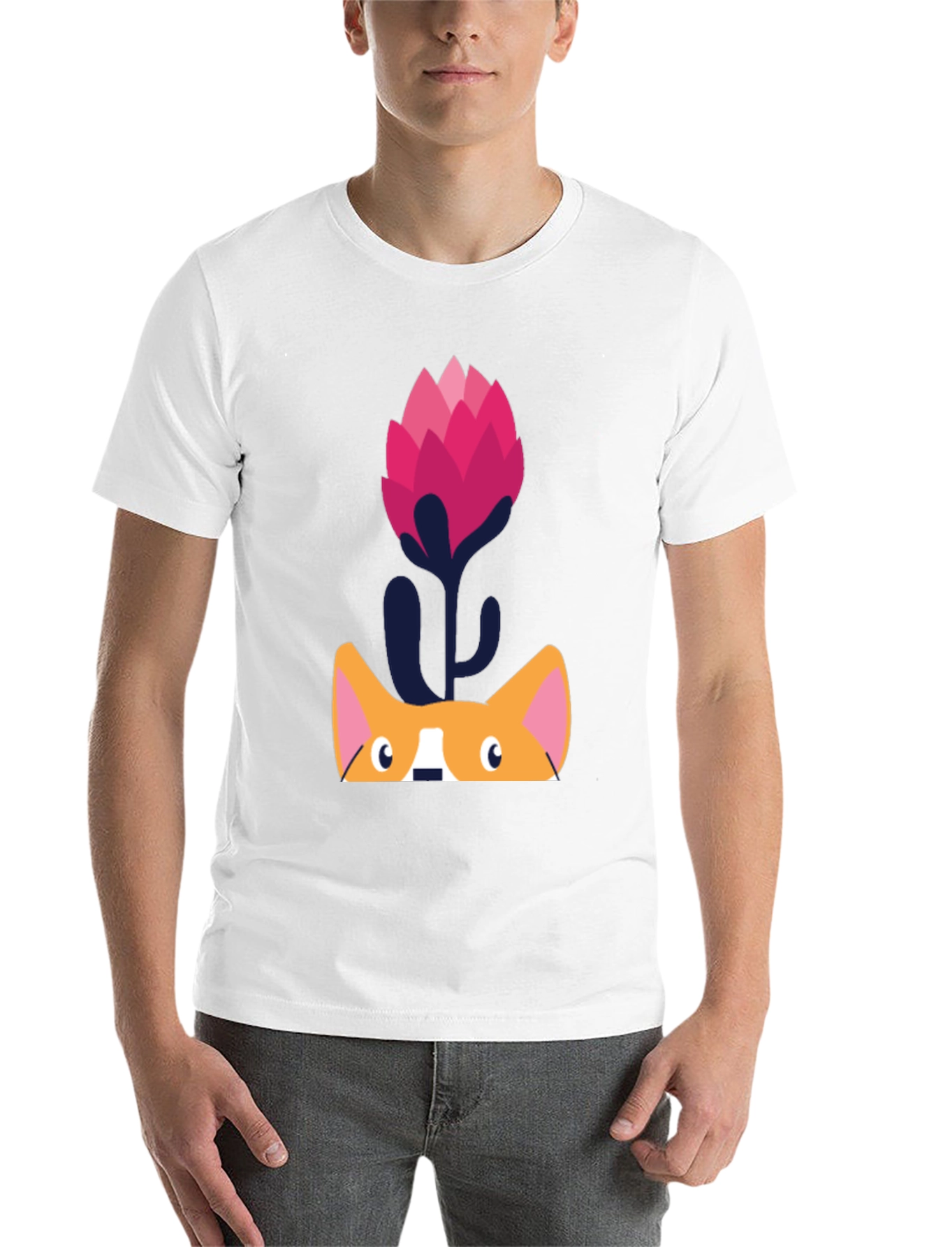 Black Corgi Flower Graphic Tee - Unique Design view 14