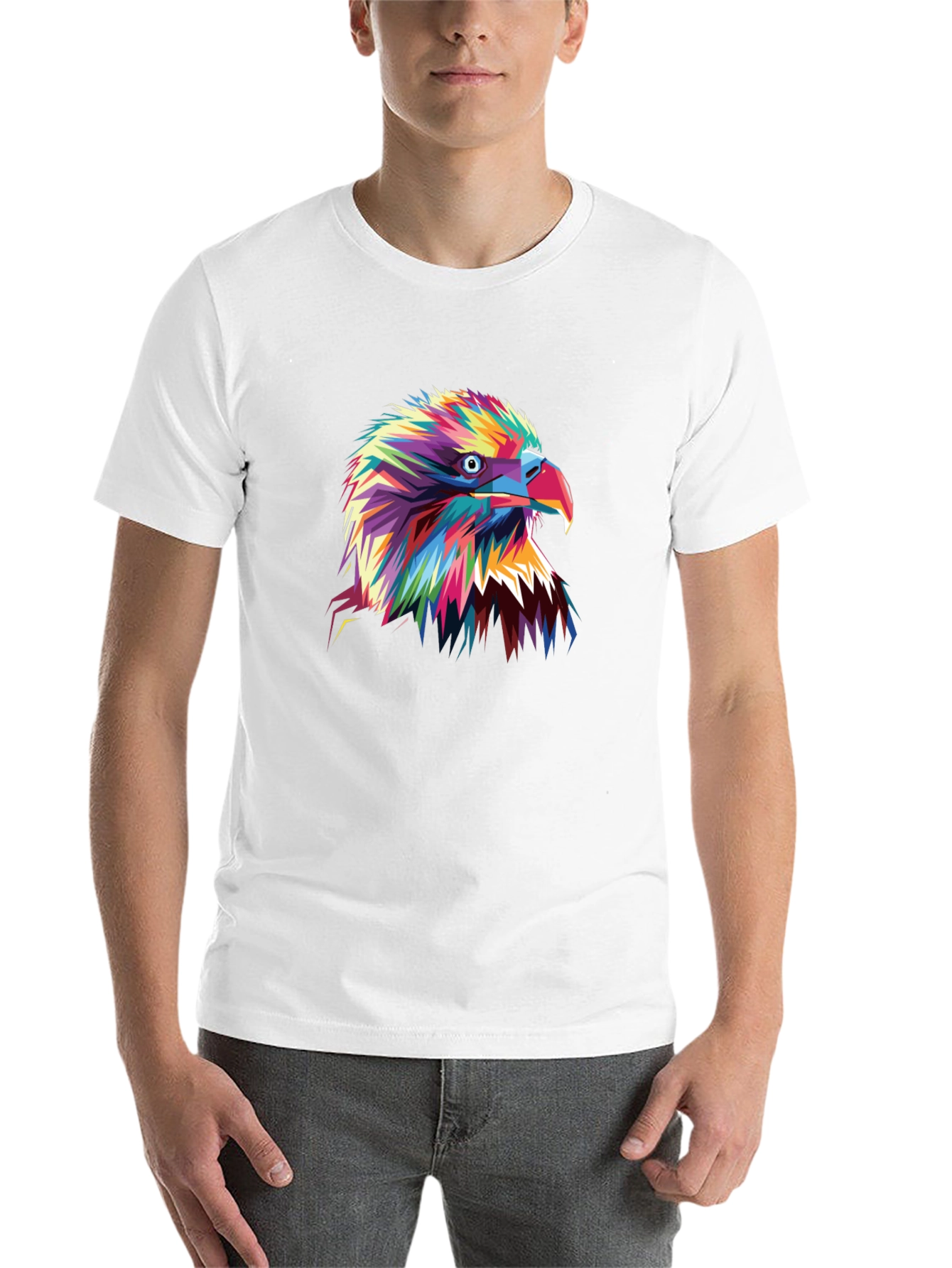 Black Bold Eagle Graphic Tee - Vibrant Colors view 14