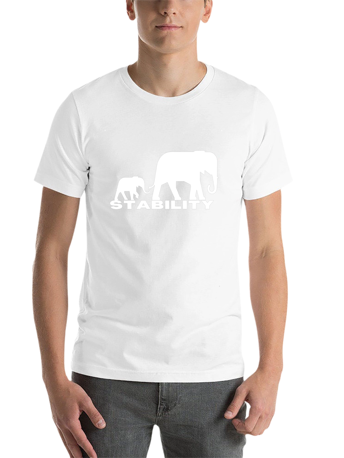 Black Stability Elephant Graphic T-Shirt - Black view 14