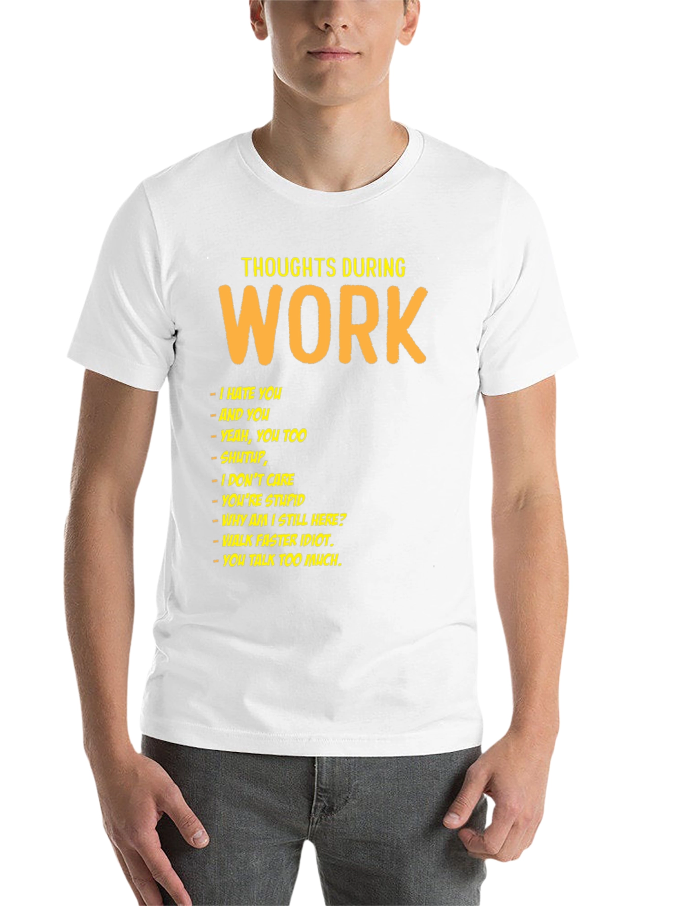 Black Thoughts During Work Black Humor T-Shirt view 14