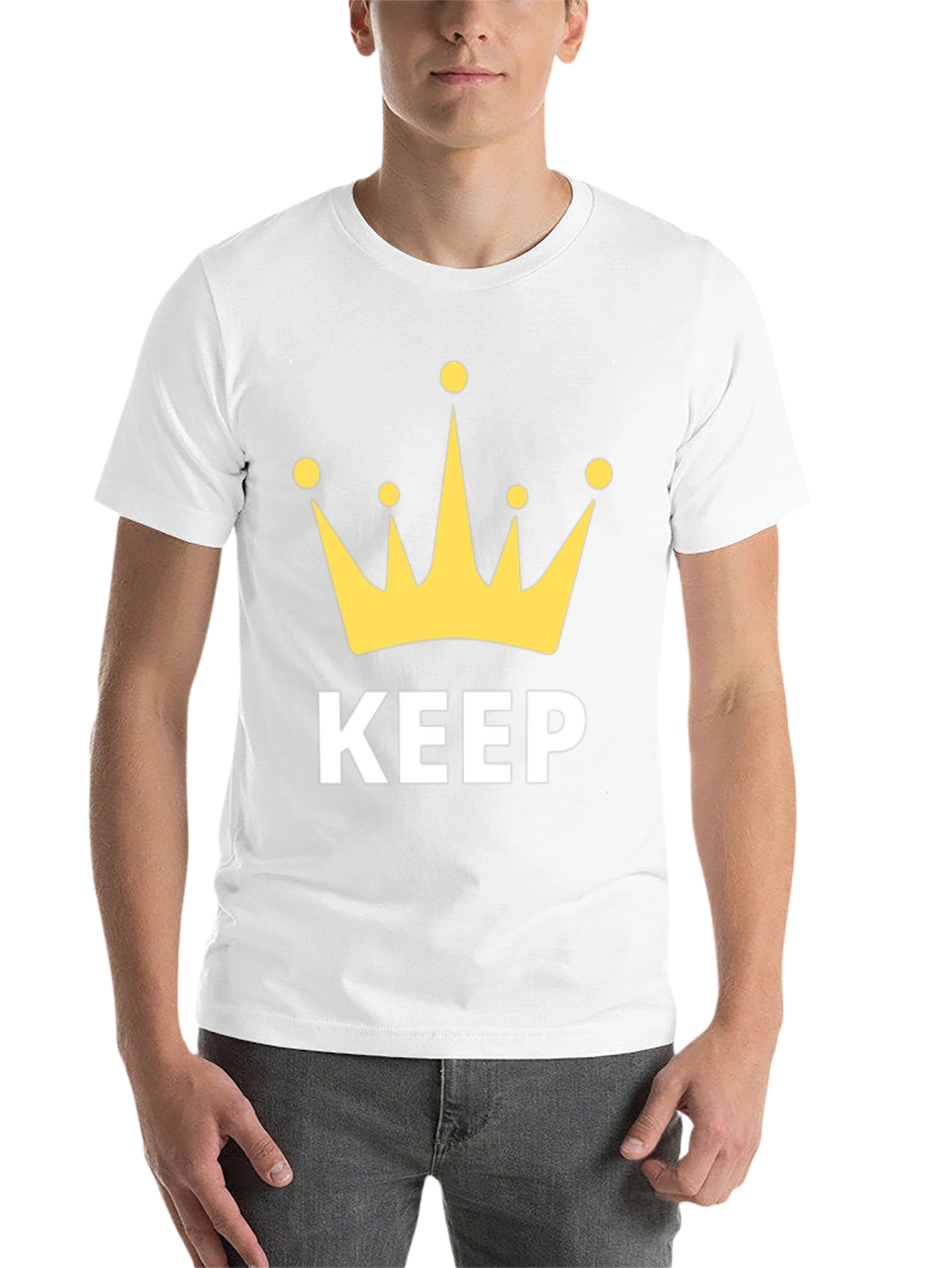 Black Keep Calm Crown Graphic T-Shirt view 14