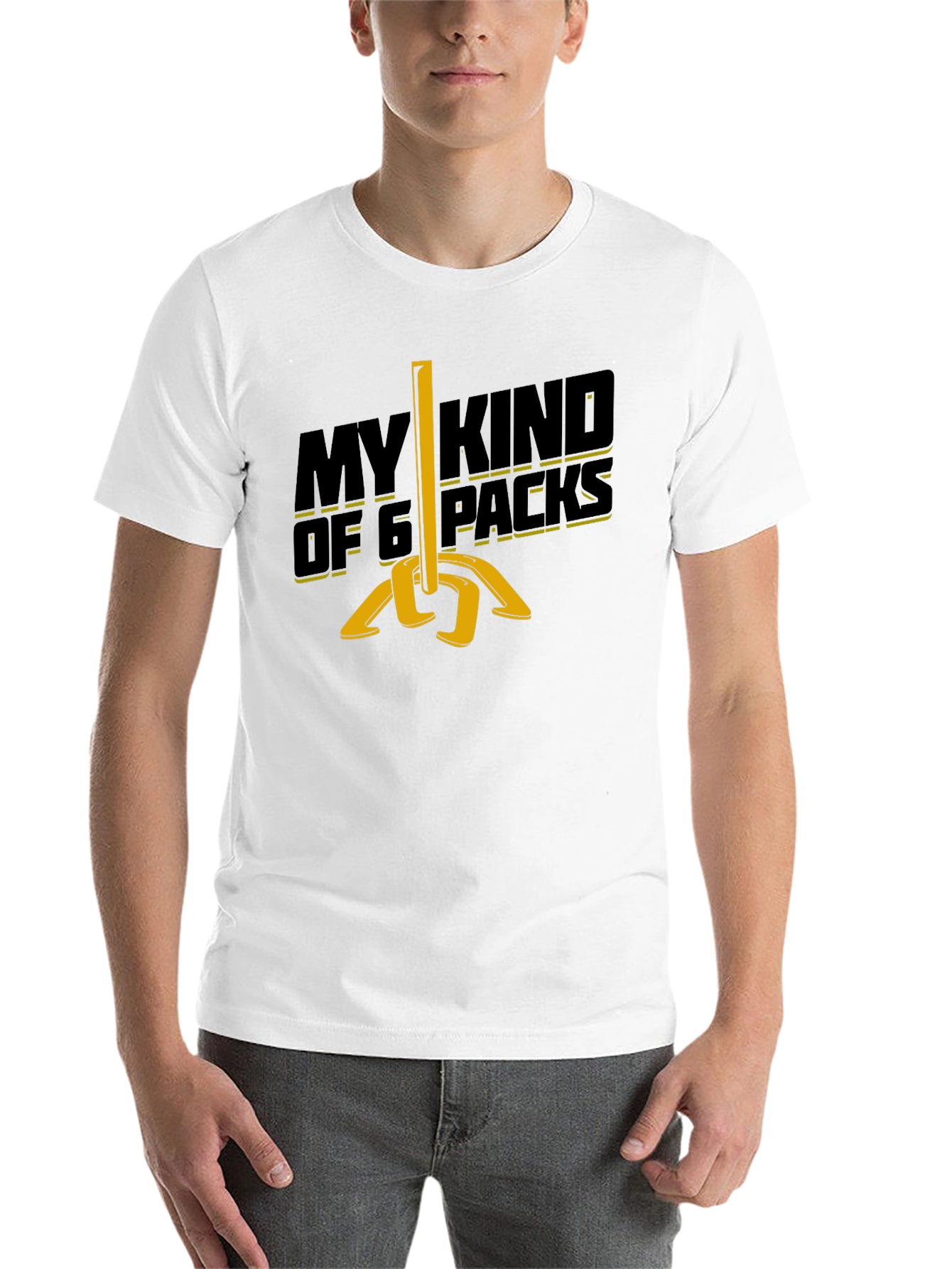 Black My Kind of 6 Packs T-Shirt: Horseshoe Humor Tee view 14