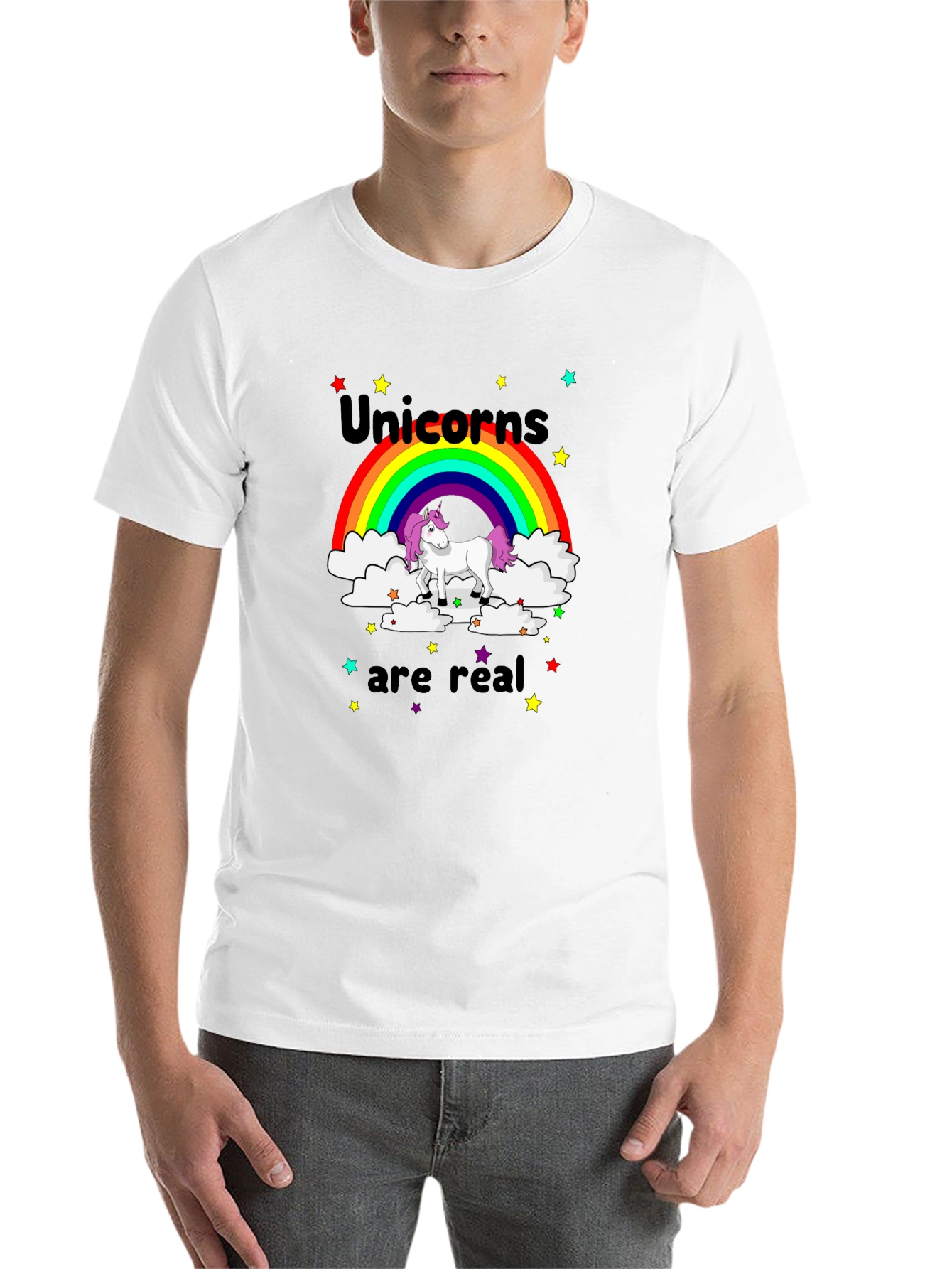 Black Unicorns are Real Graphic T-Shirt view 14