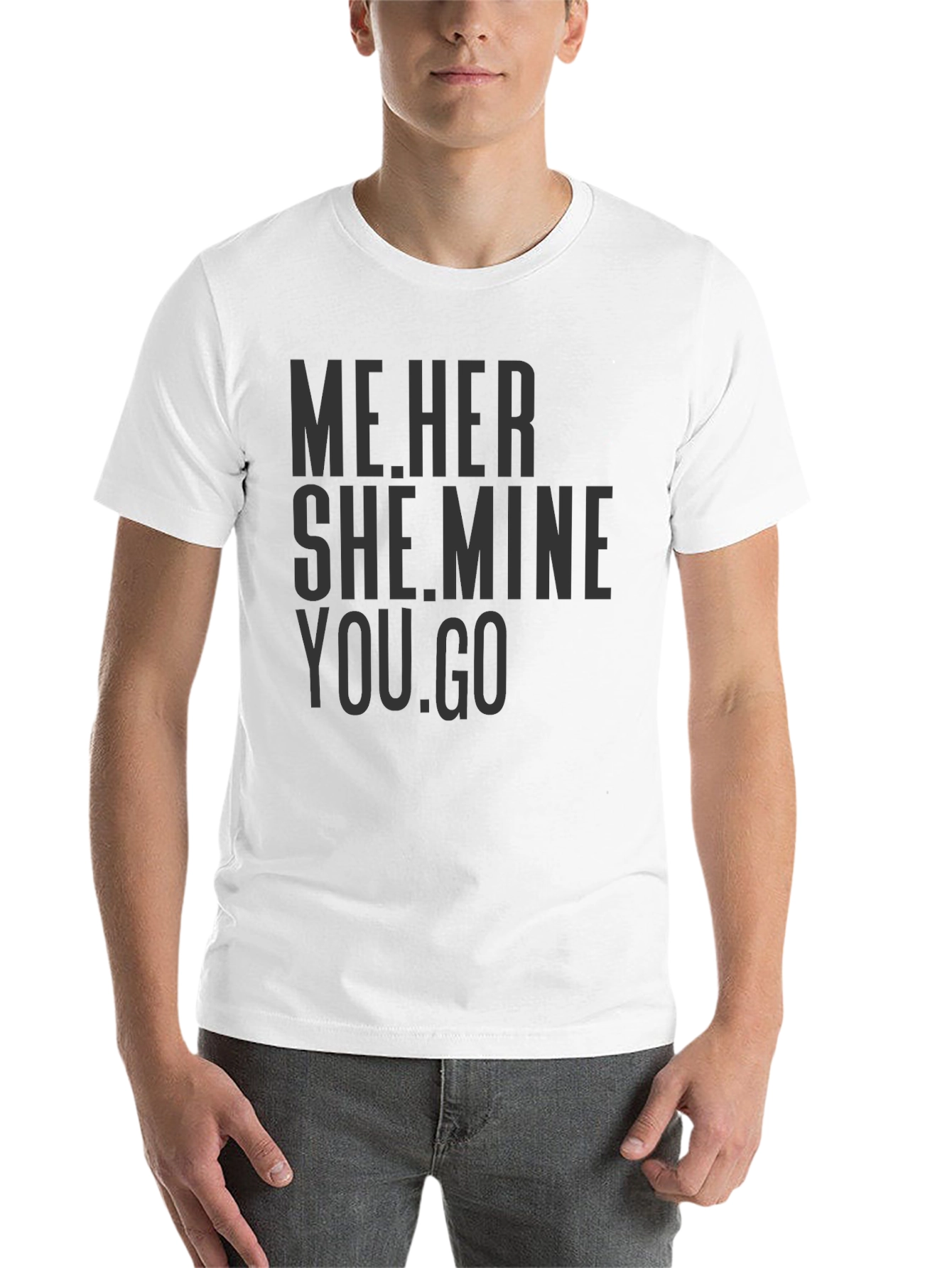 Black Me.Her She.Mine You.Go Graphic Tee view 14