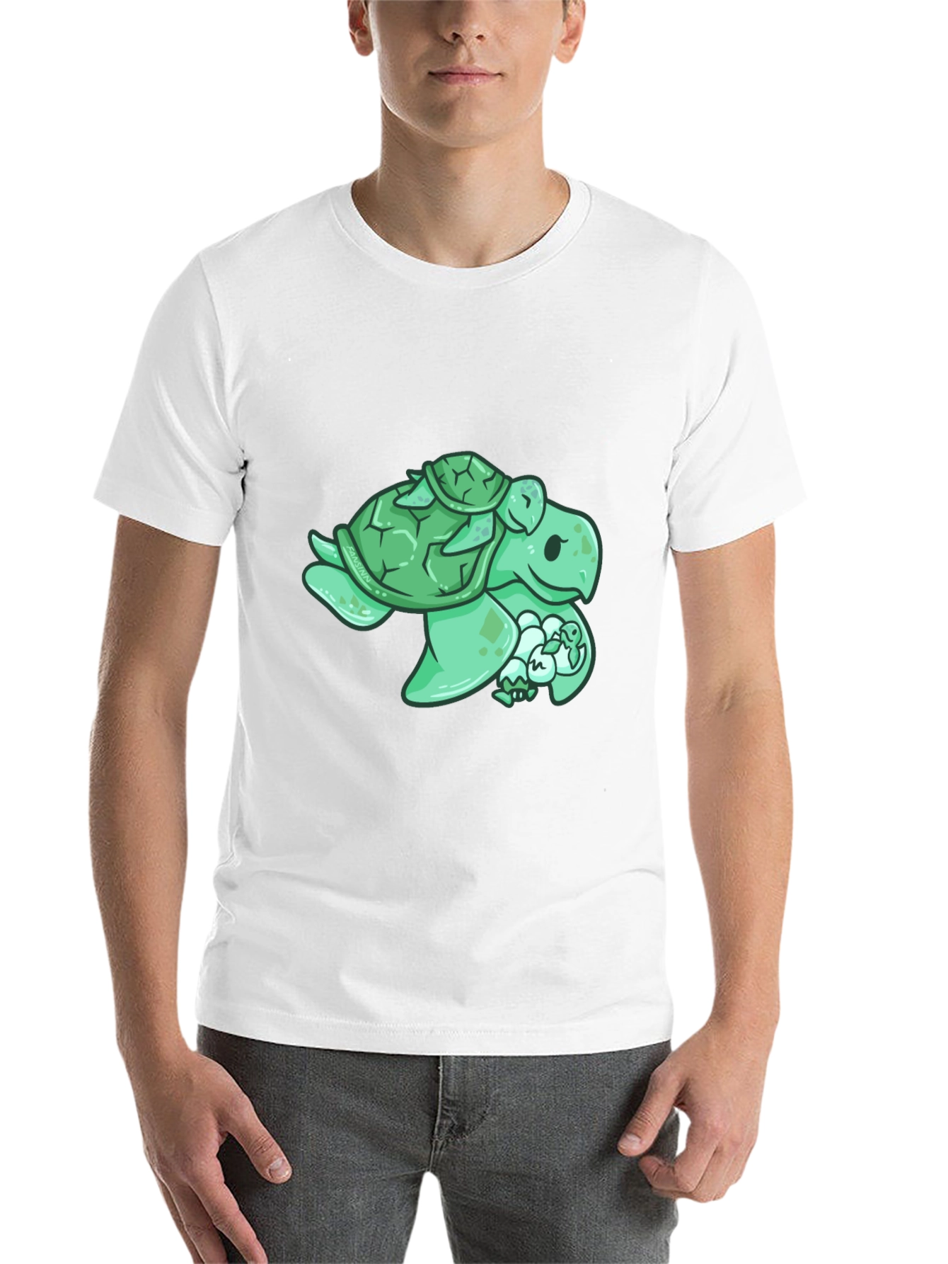 Black Turtle Family Graphic Tee - Cute Animal Lover Shirt view 14
