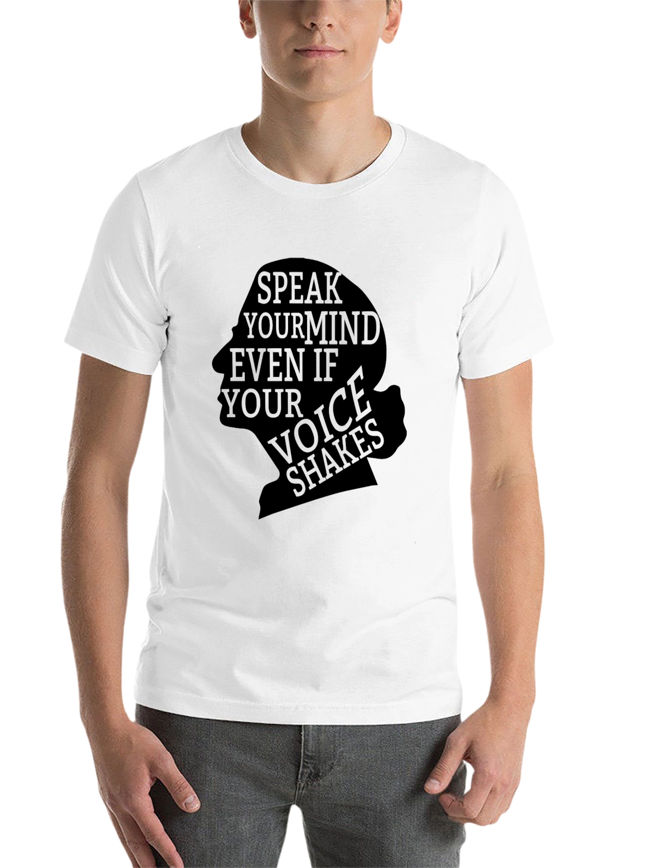 Black Speak Your Mind Black Graphic Tee view 14