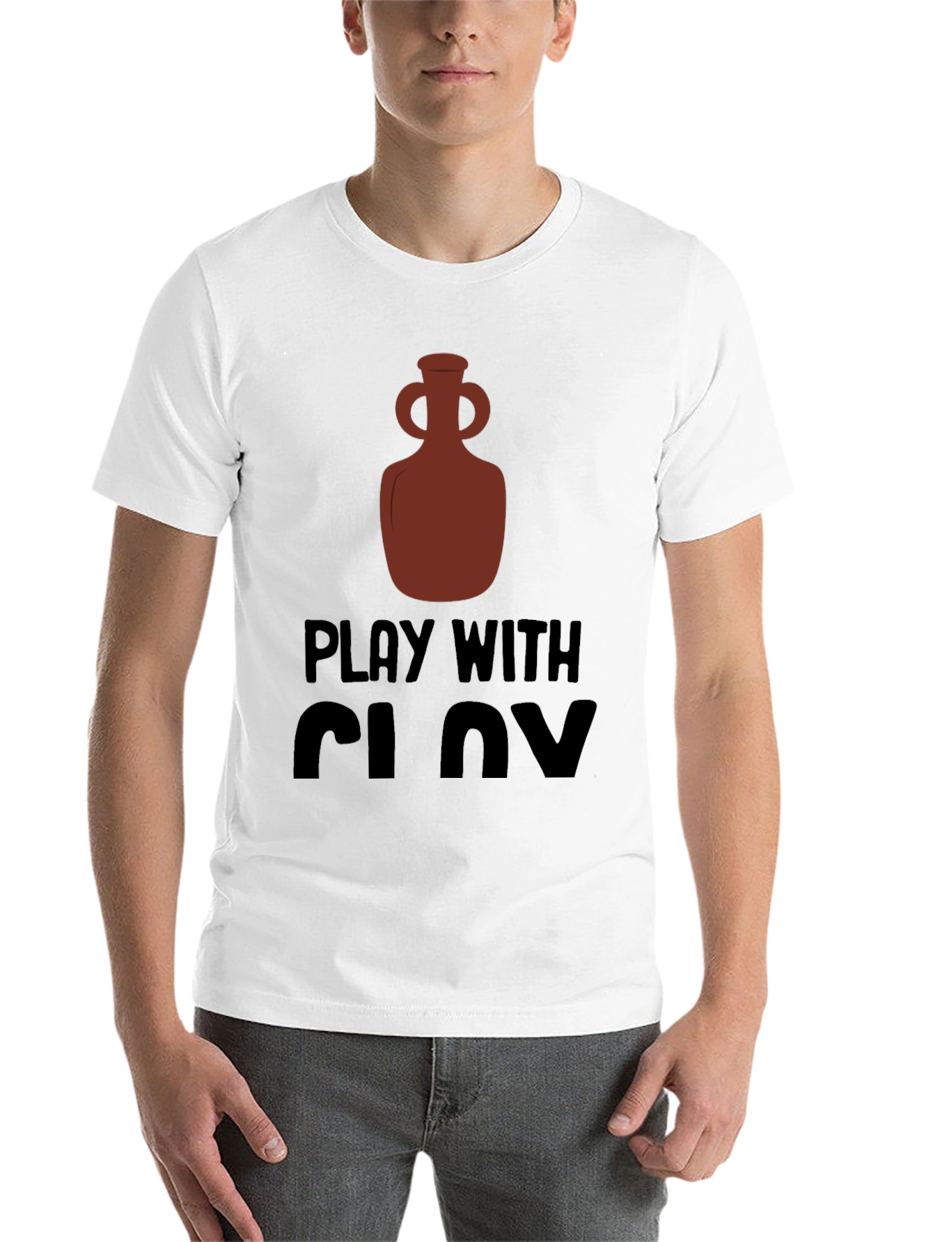 Black Play With Clay Graphic Tee Pottery Lover T-Shirt view 14