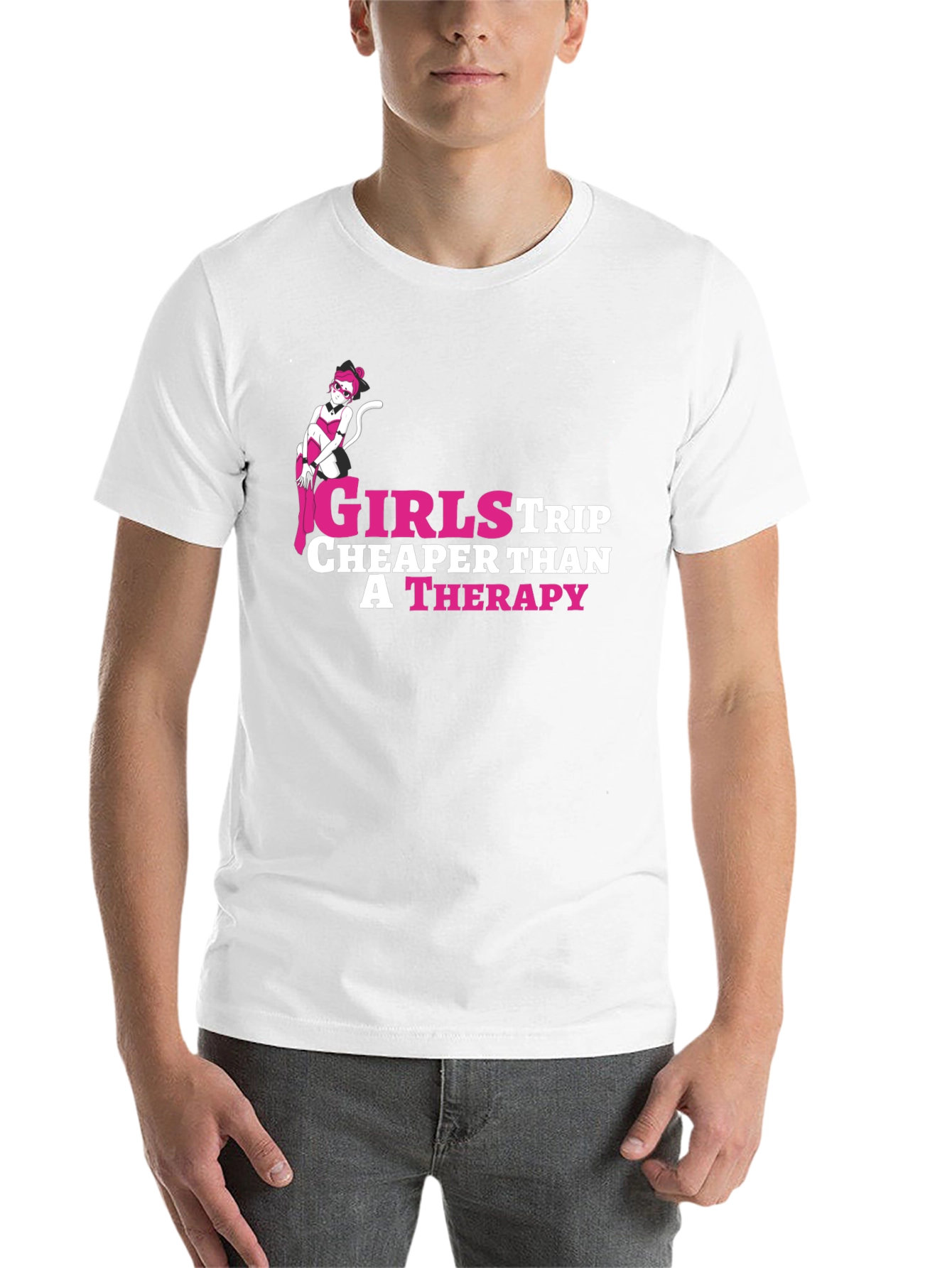 Black Girls Trip Therapy T-Shirt - Novelty Graphic Tee view 14