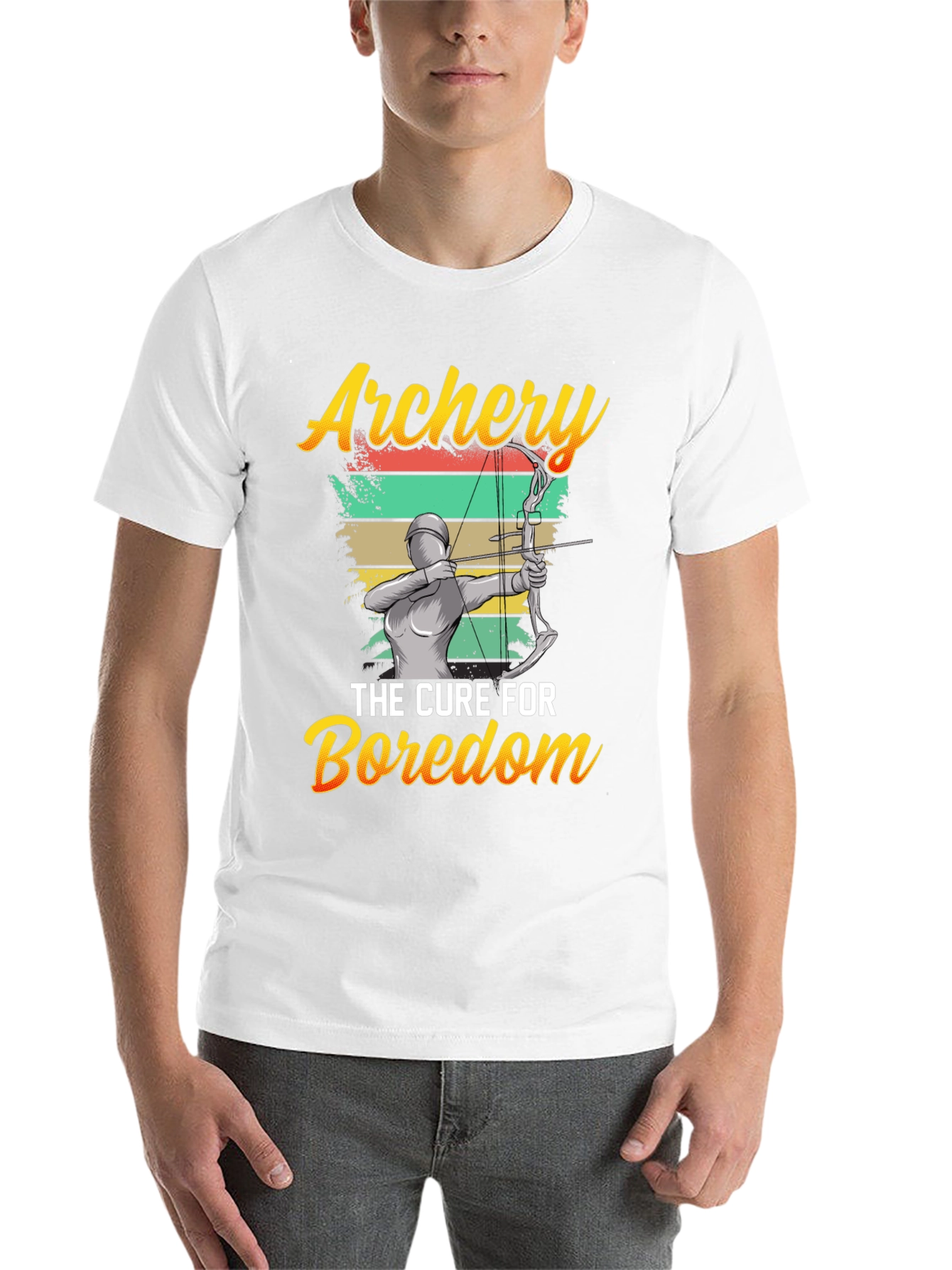 Black Archery: The Cure for Boredom Graphic T-Shirt view 14