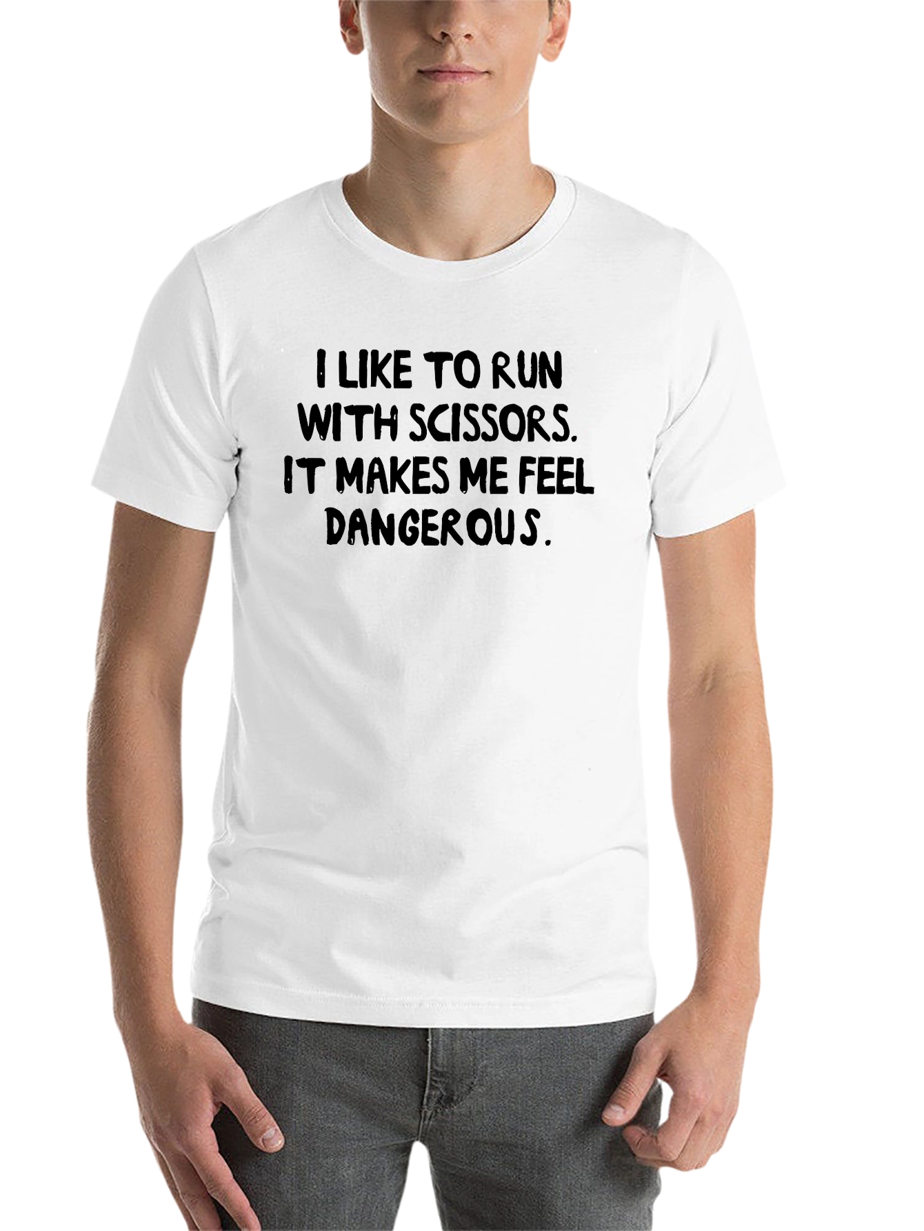 Black I Like to Run With Scissors Graphic Tee view 14