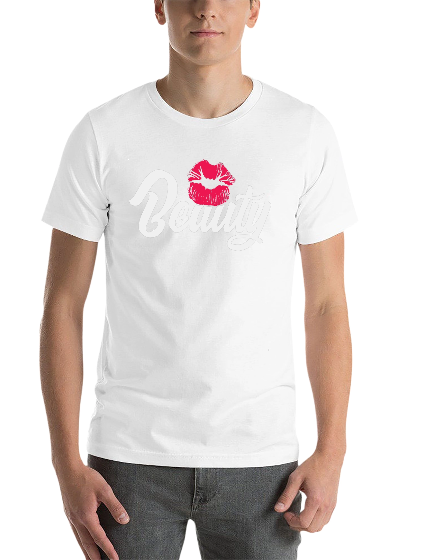 Black Beauty Kiss Graphic Tee - Unisex Black T-Shirt view 14