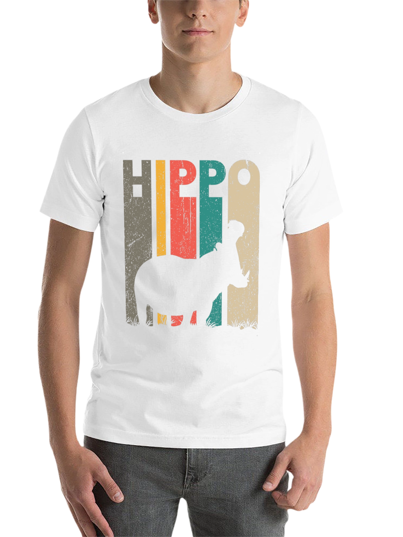 Black Vintage Hippo Graphic Tee view 14