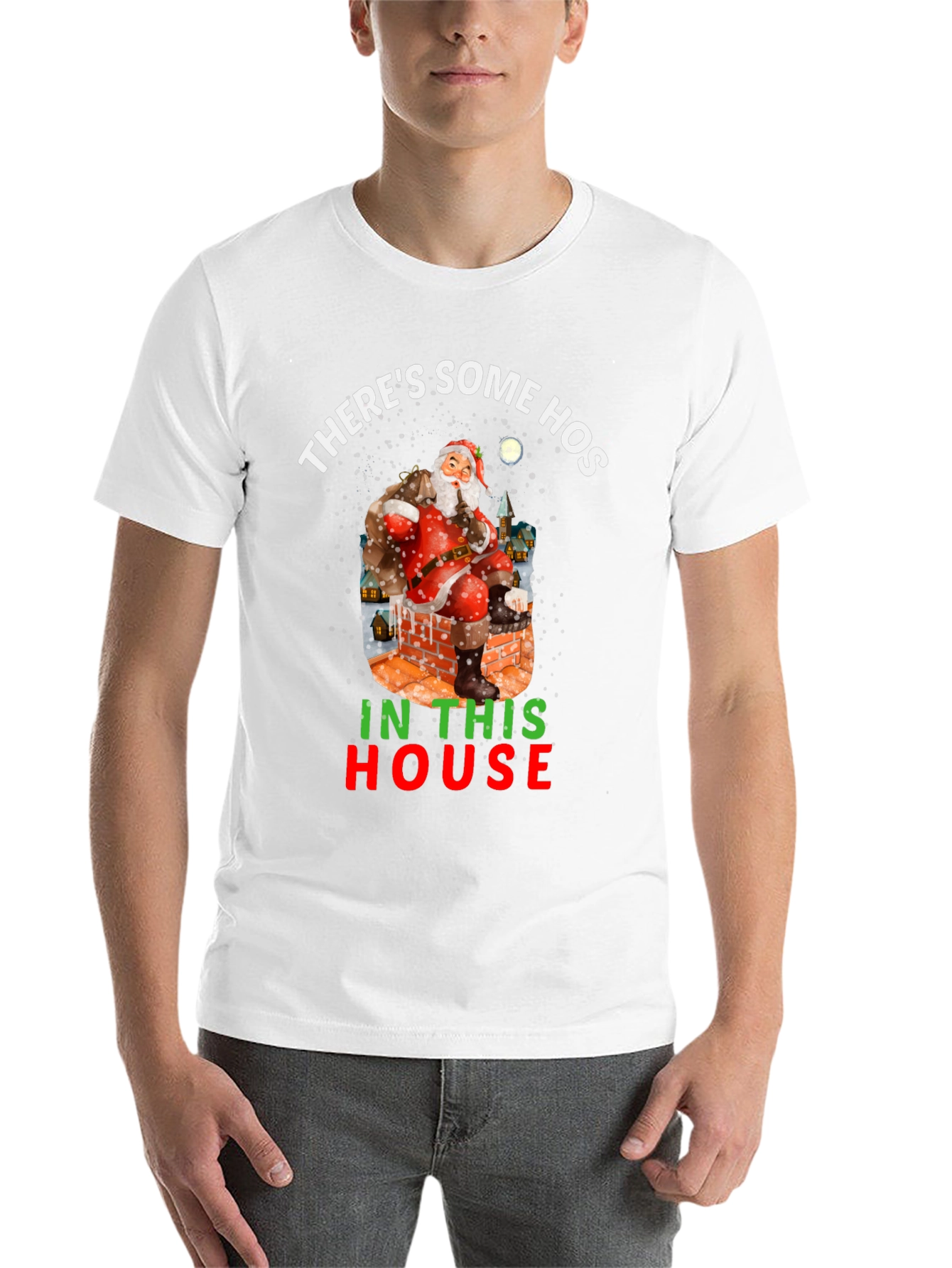 Black There's Some Hos In This House Holiday Shirt view 14