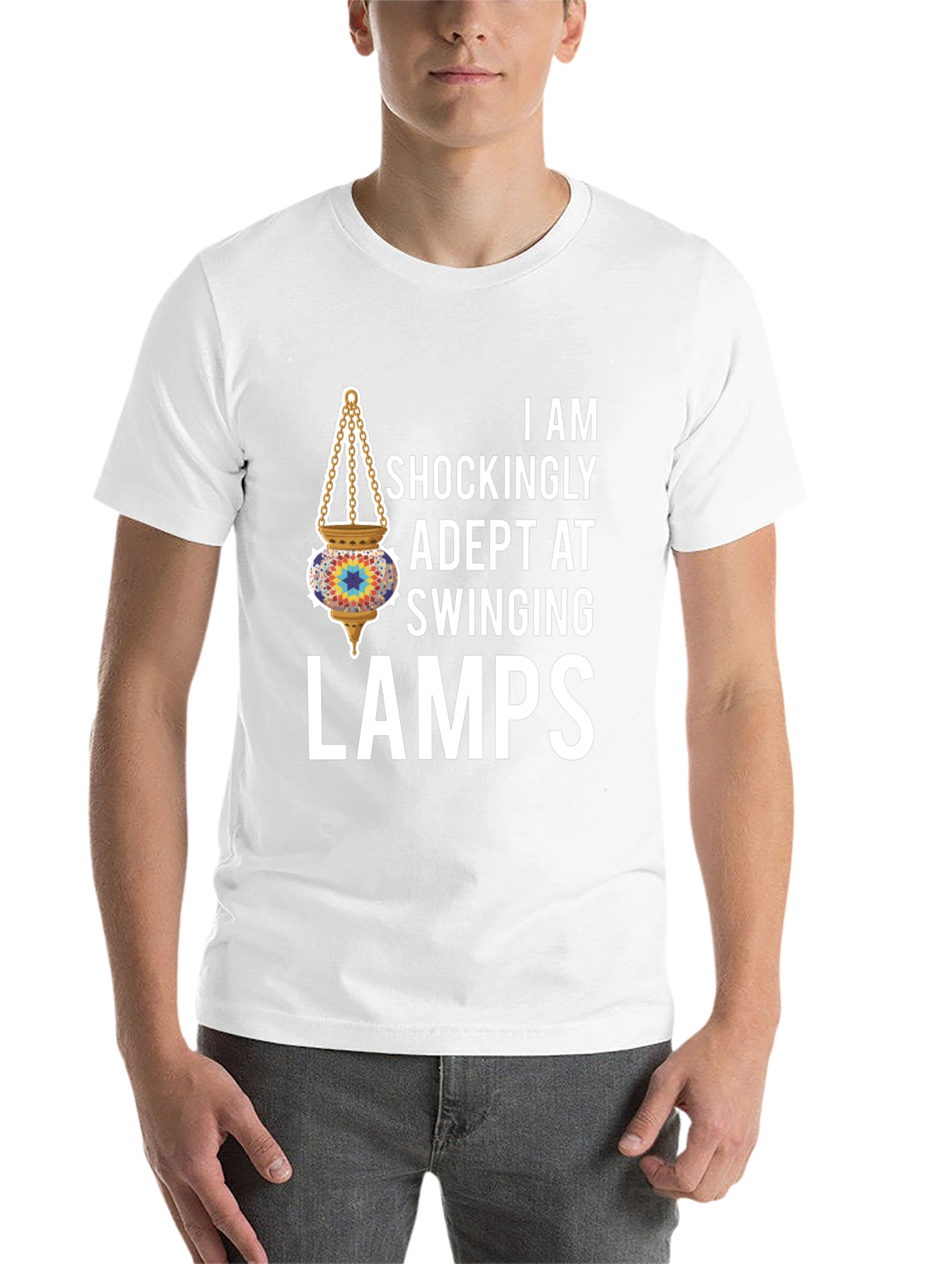 Black Adept Swinging Lamps Graphic T-Shirt view 14