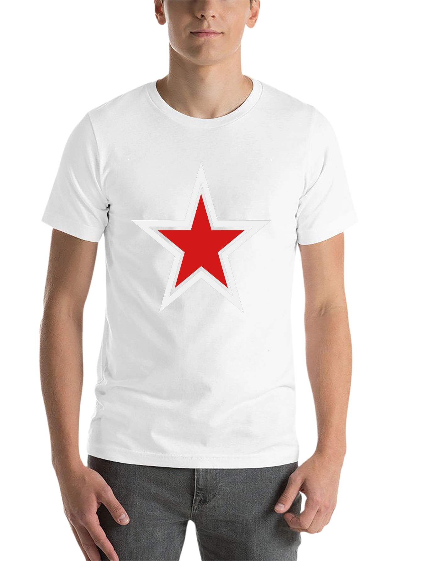 Black Red Star Graphic Black T-Shirt - Stylish Unisex Tee view 14