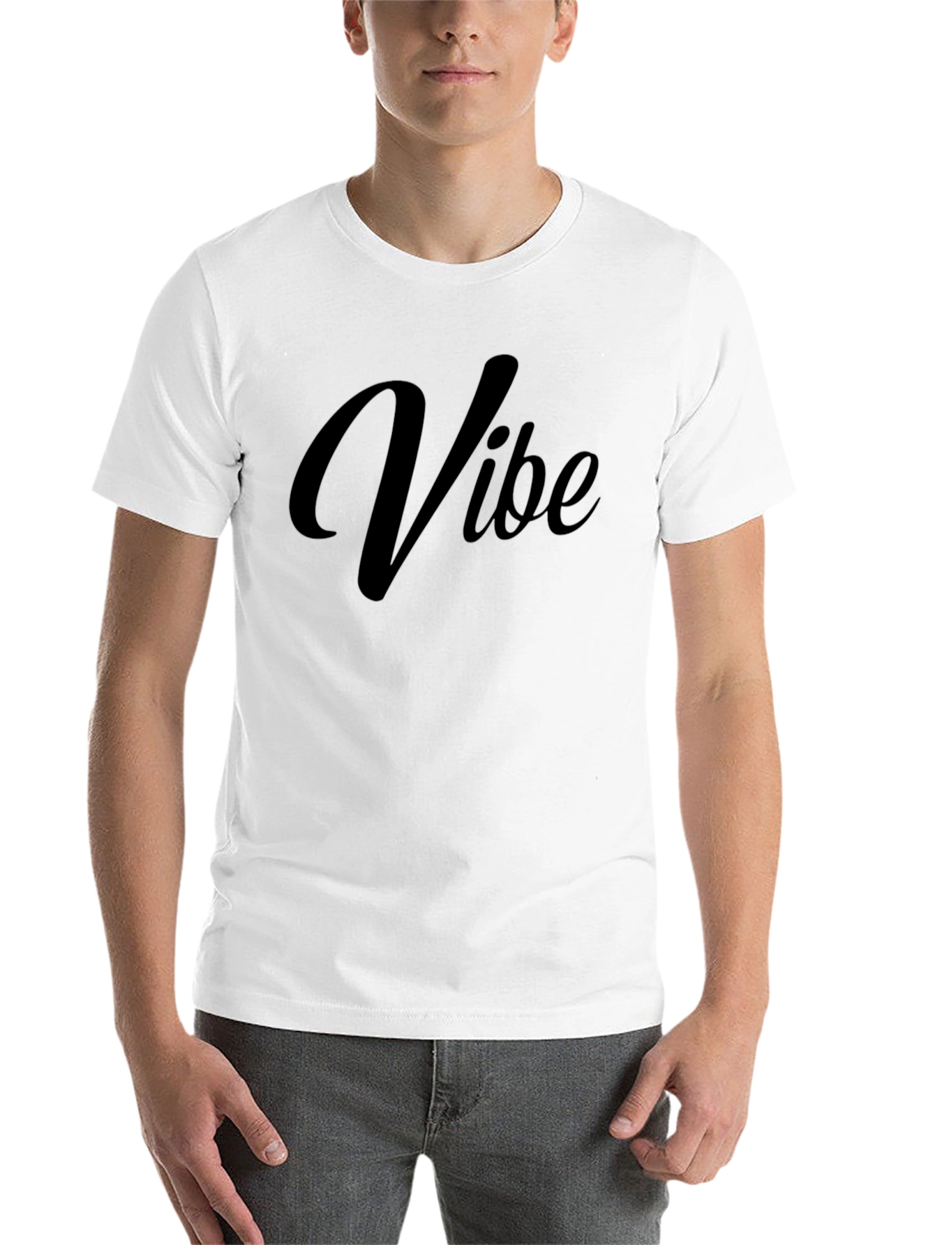 Black Vibe Black T-Shirt - Casual Men's Tee view 14