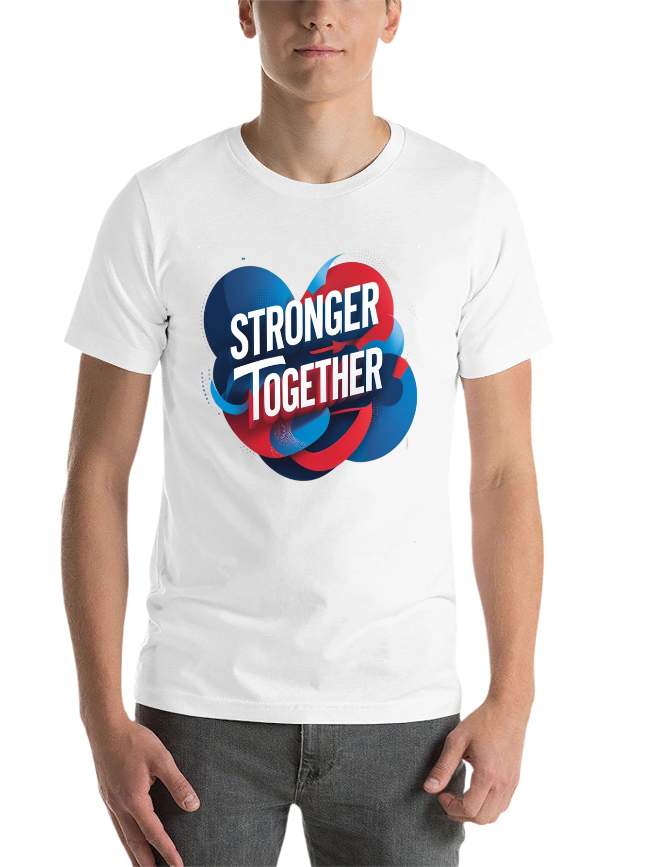 Black Stronger Together Graphic Black T-Shirt view 14