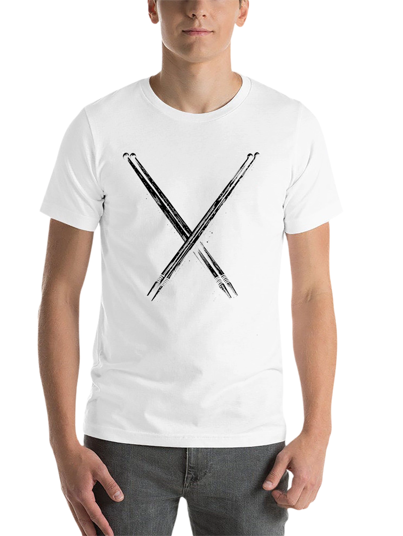 Black Drumsticks Graphic Black Tee view 14