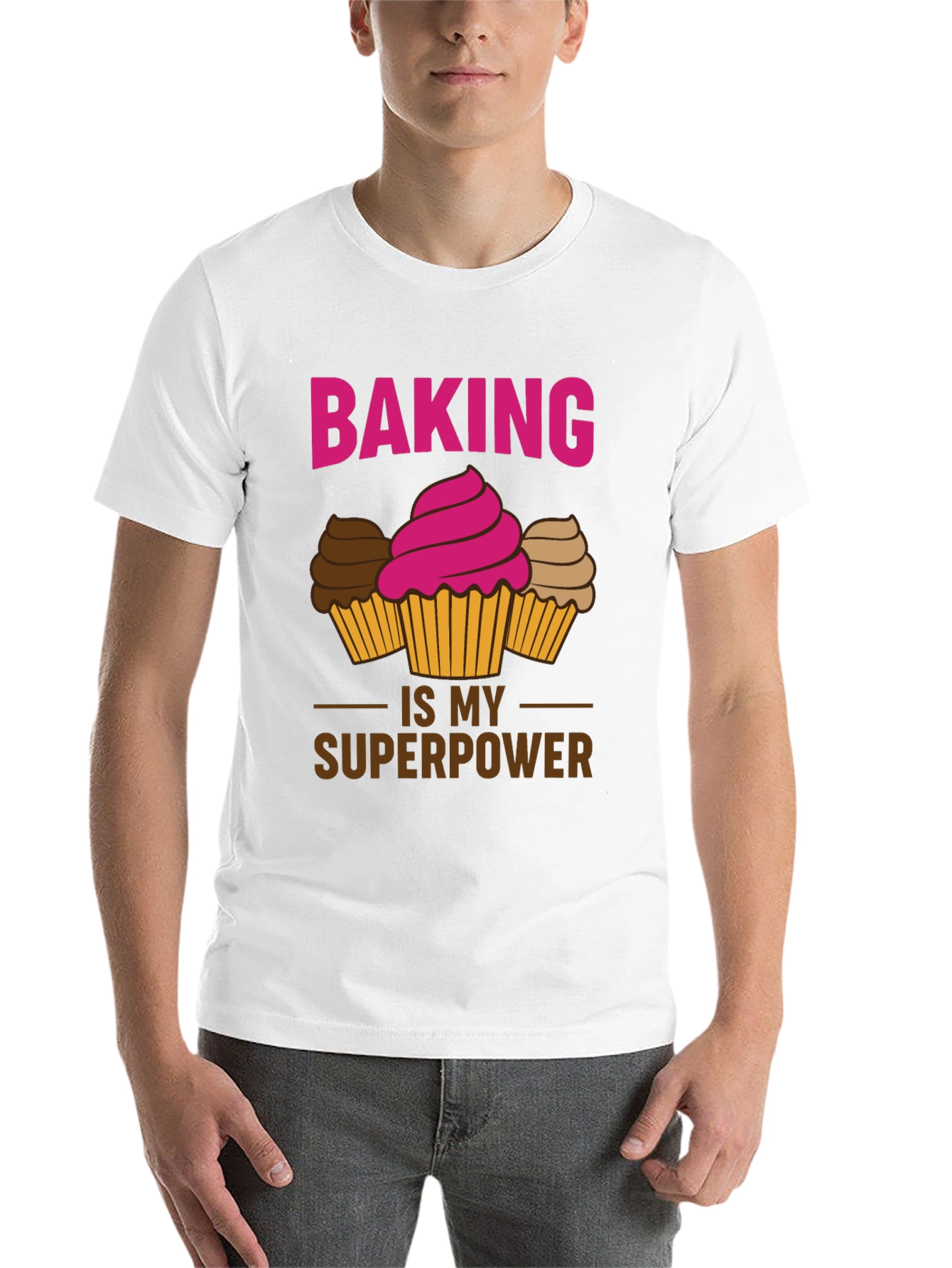 Black Baking is My Superpower Graphic T-Shirt view 14