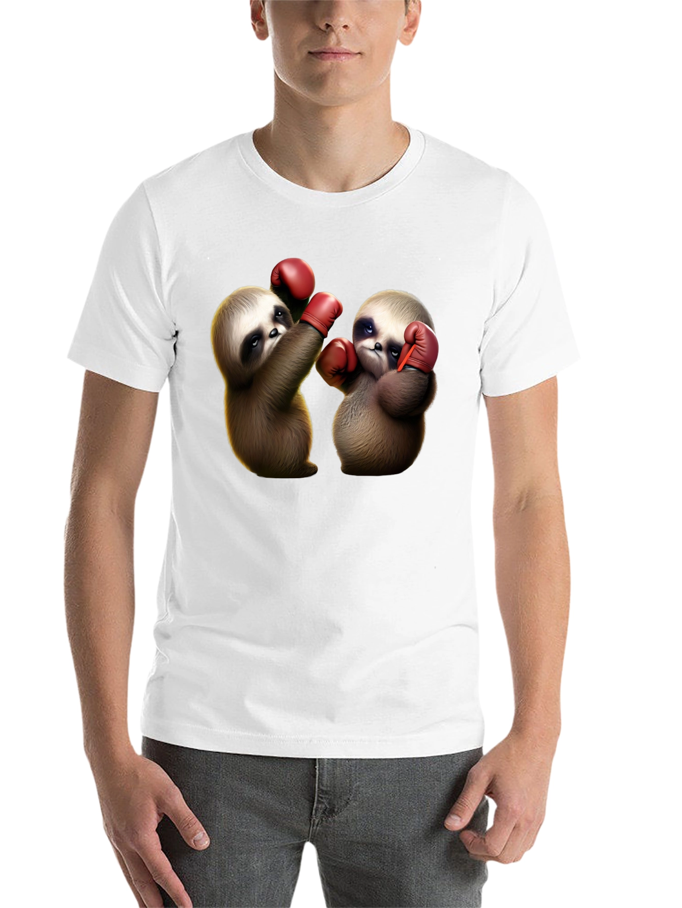 Black Boxing Sloth Graphic Tee view 14