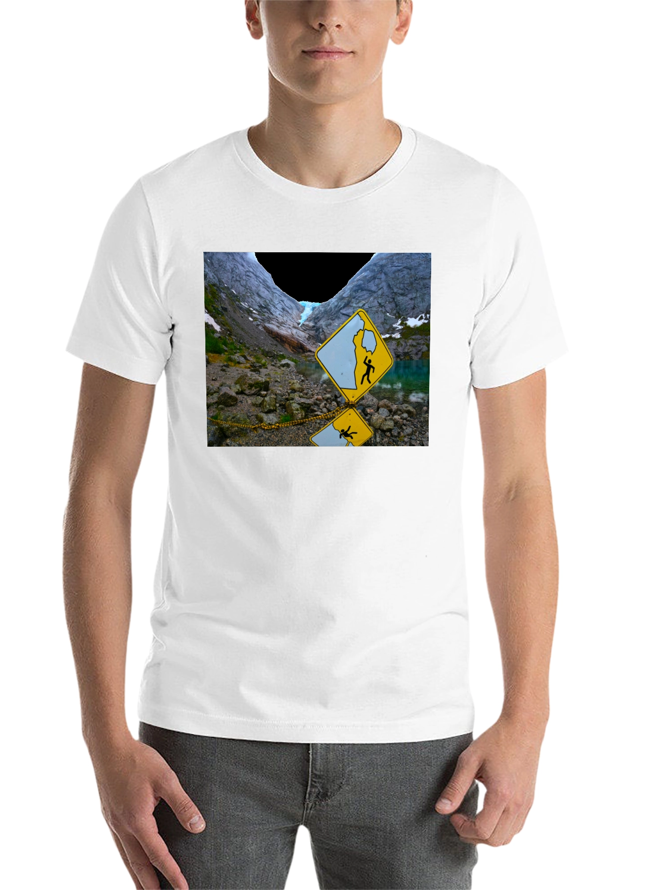 Black Glacier Hazard T-Shirt - Unique Design view 14