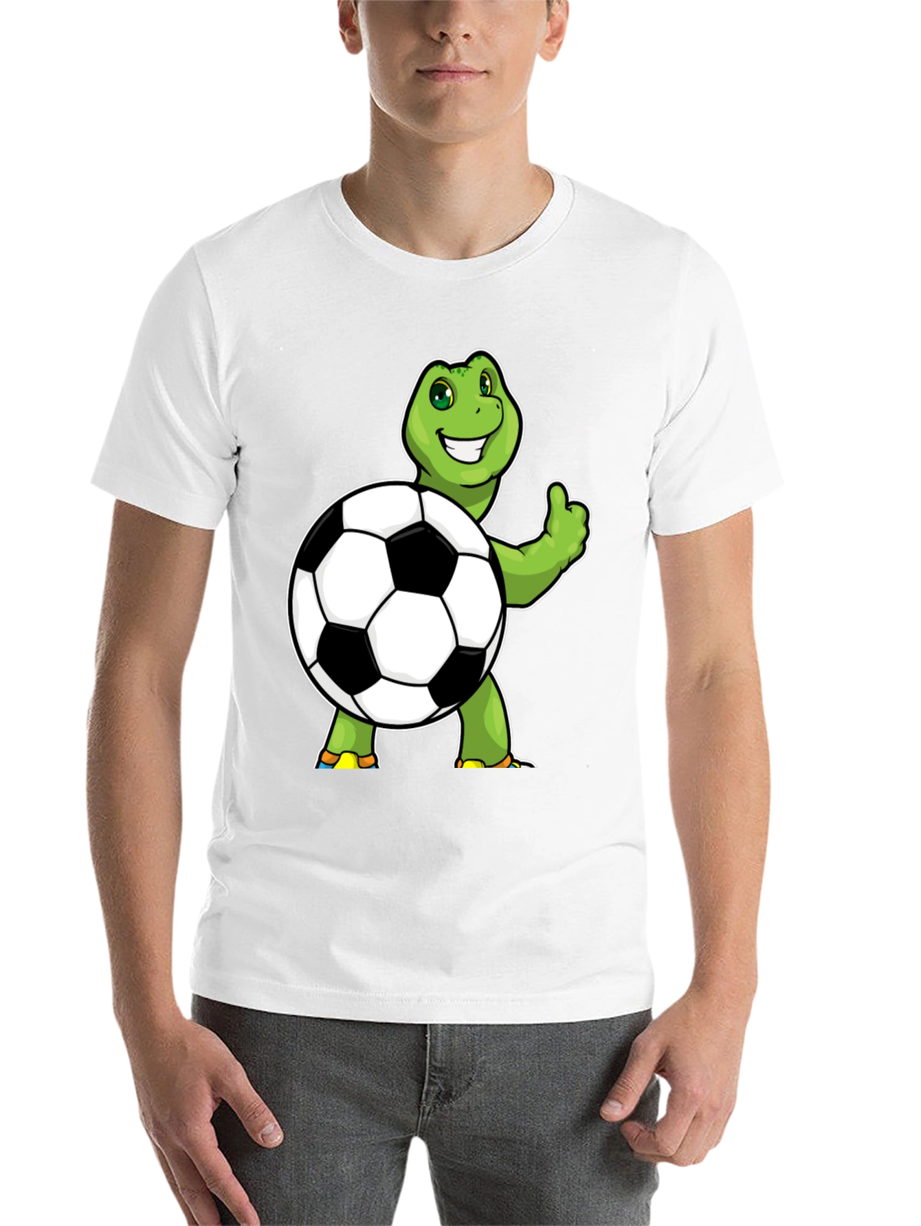 Black Turtle Soccer Ball Graphic Tee - Black Cotton view 14