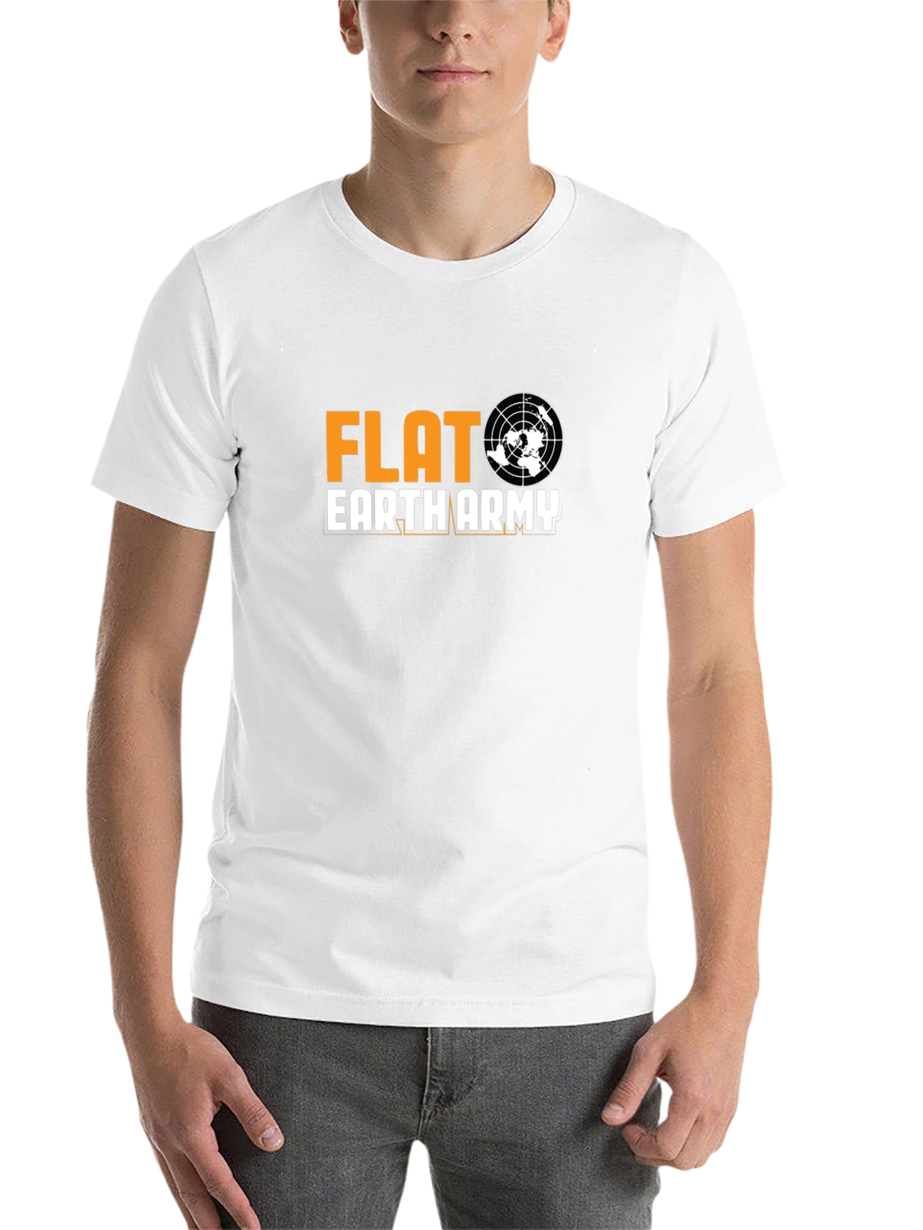 Black Flat Earth Army Graphic T-Shirt view 14