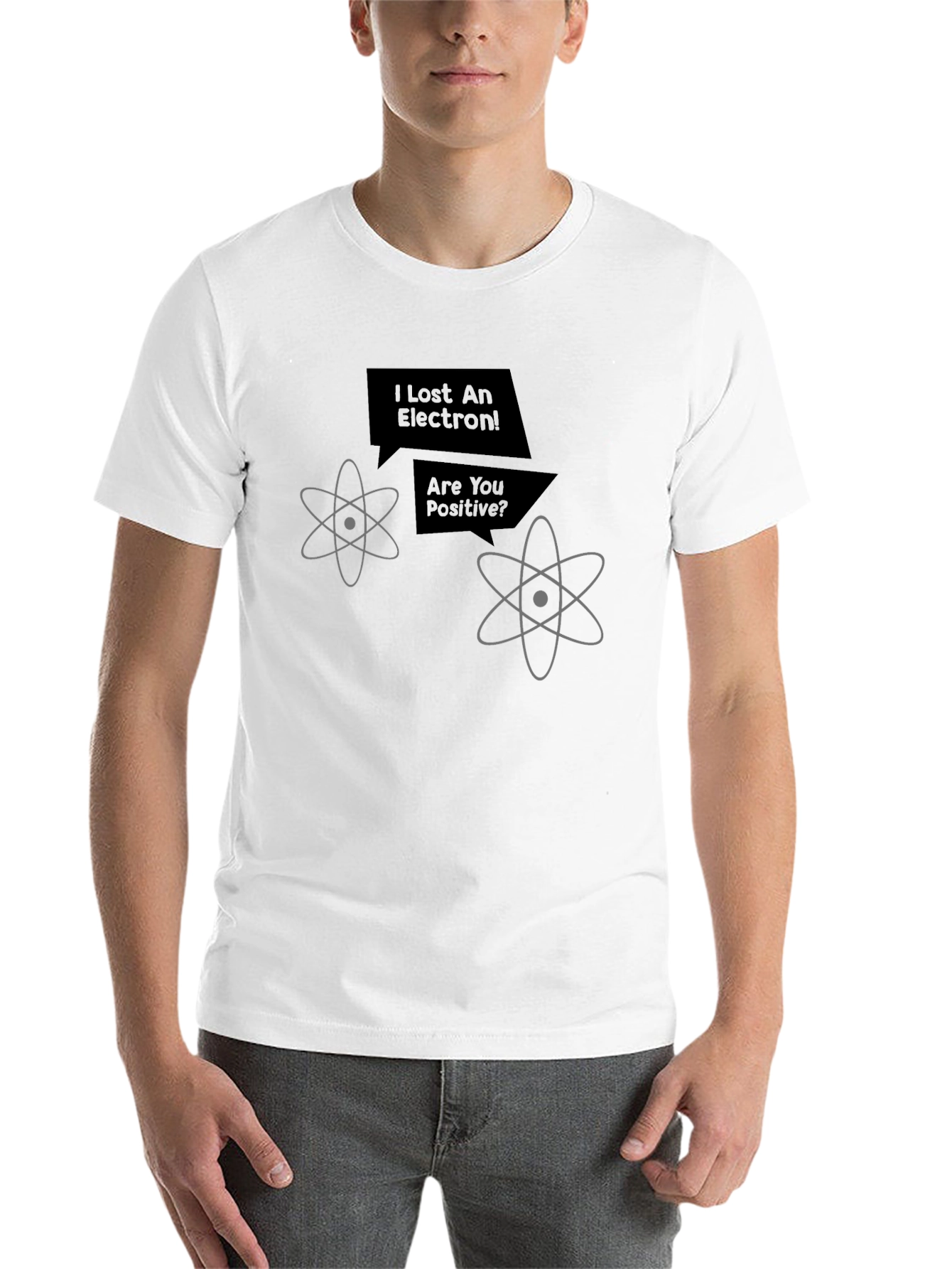 Black I Lost An Electron! Funny Science T-Shirt view 14