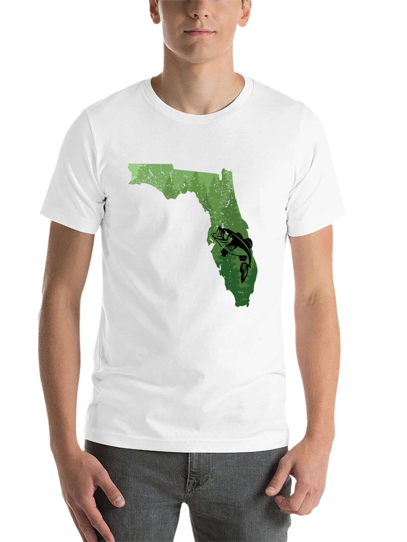 Black Florida Fishing Graphic T-Shirt view 14
