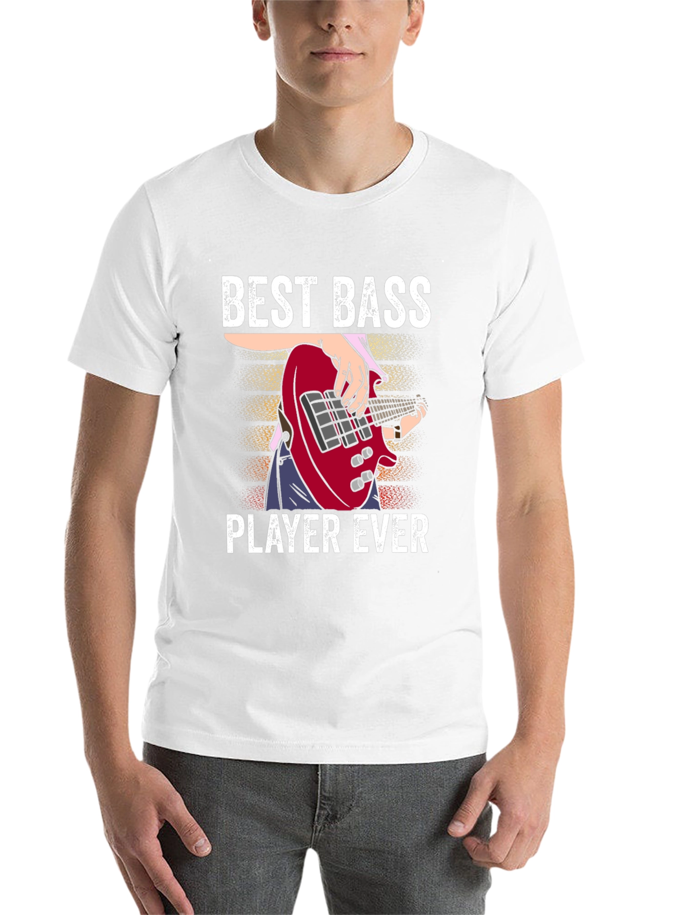 Black Best Bass Player Ever Graphic T-Shirt view 14