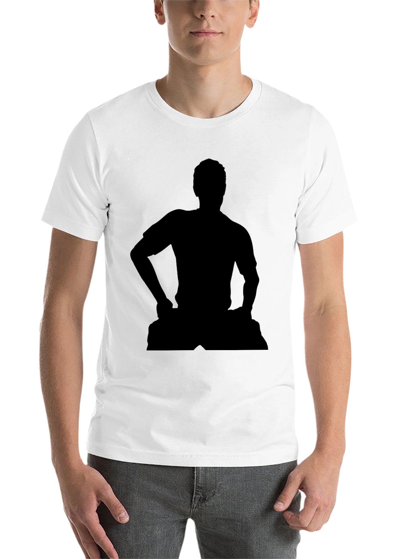 Black Silhouette Graphic Tee - Men's Black T-Shirt view 14