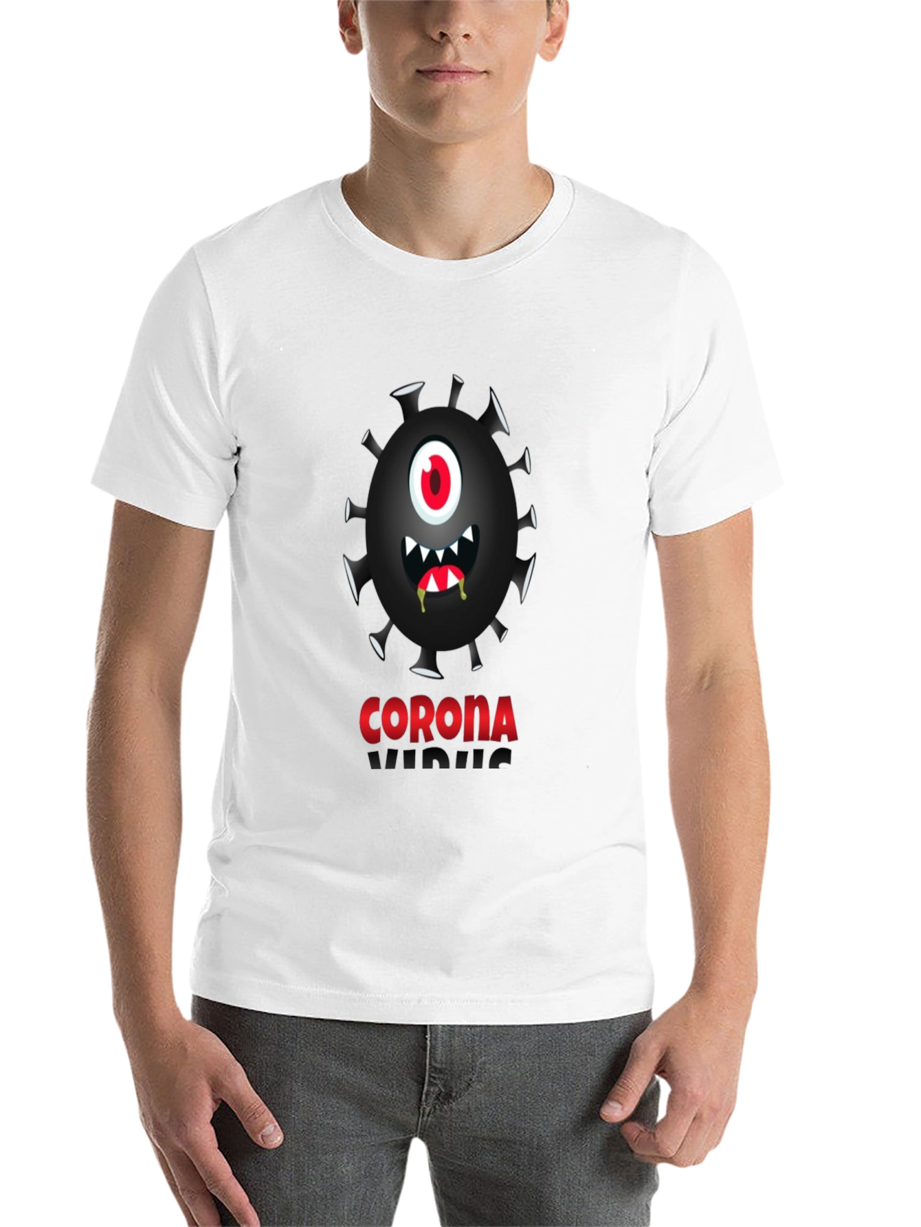Black Corona Virus Graphic Novelty Tee view 14