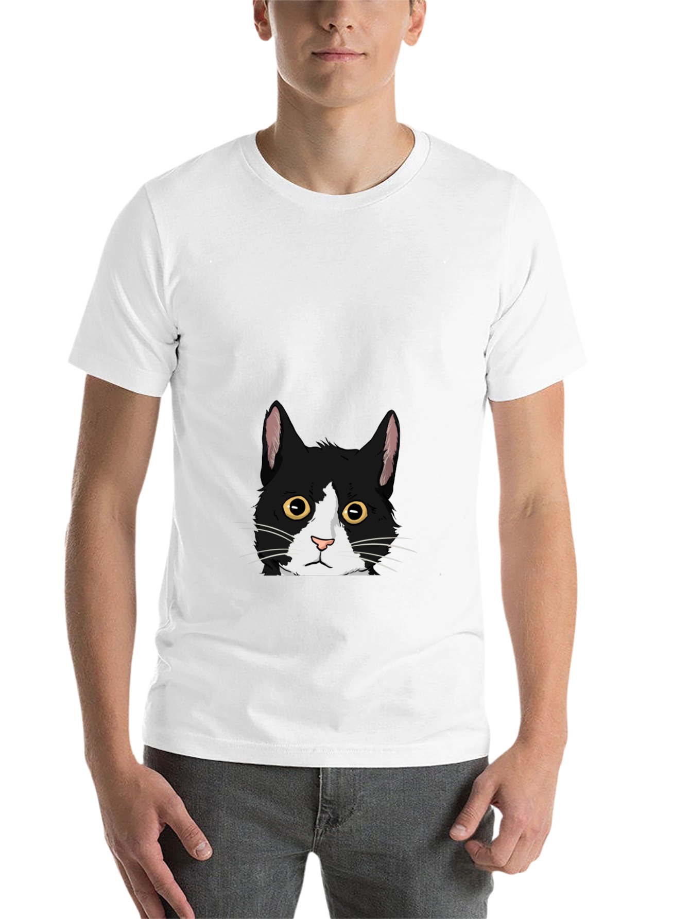 Black Black Cat Peekaboo Graphic Tee view 14