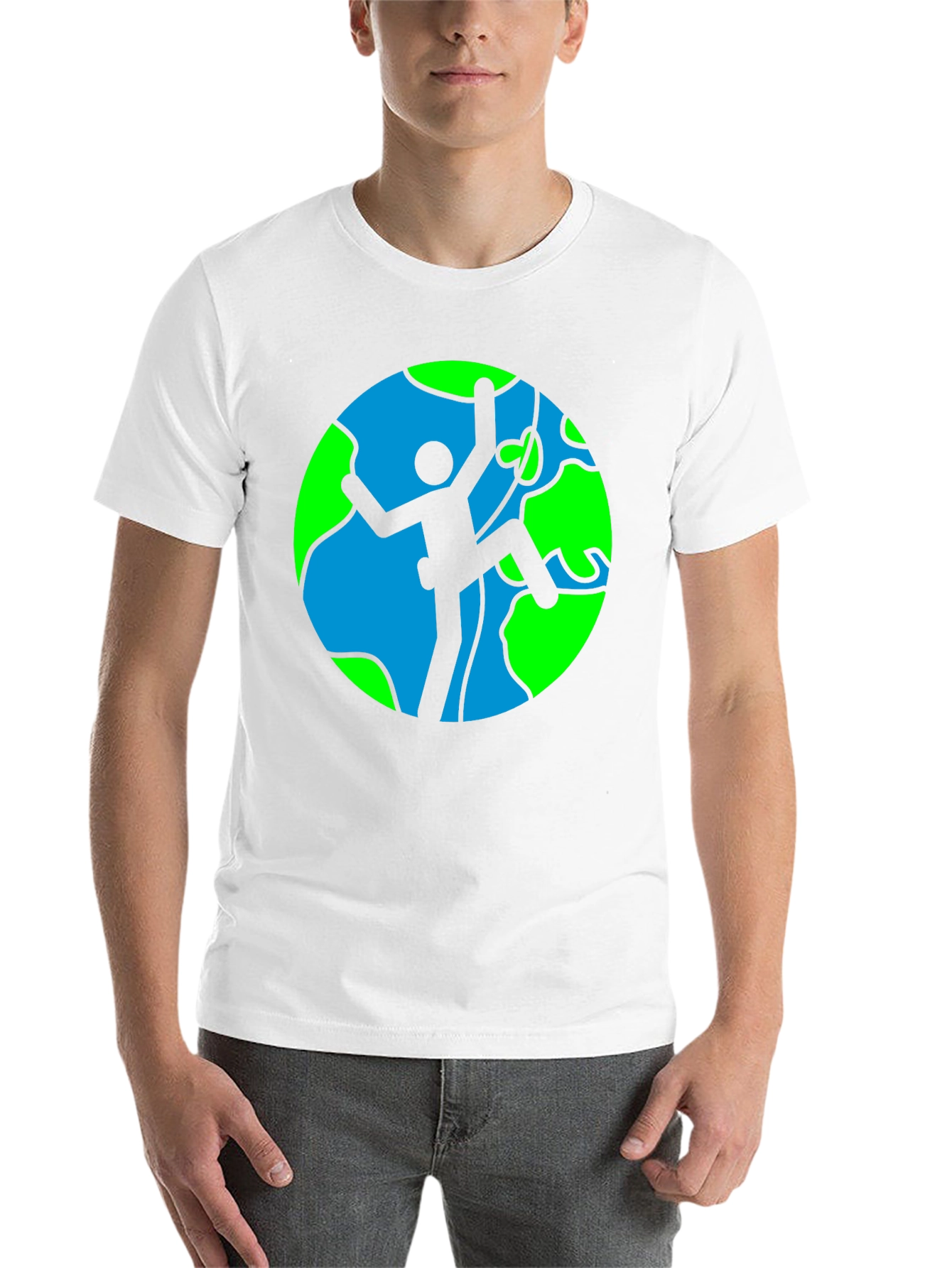 Black Climber Earth Graphic Tee - Black Cotton T-Shirt view 14