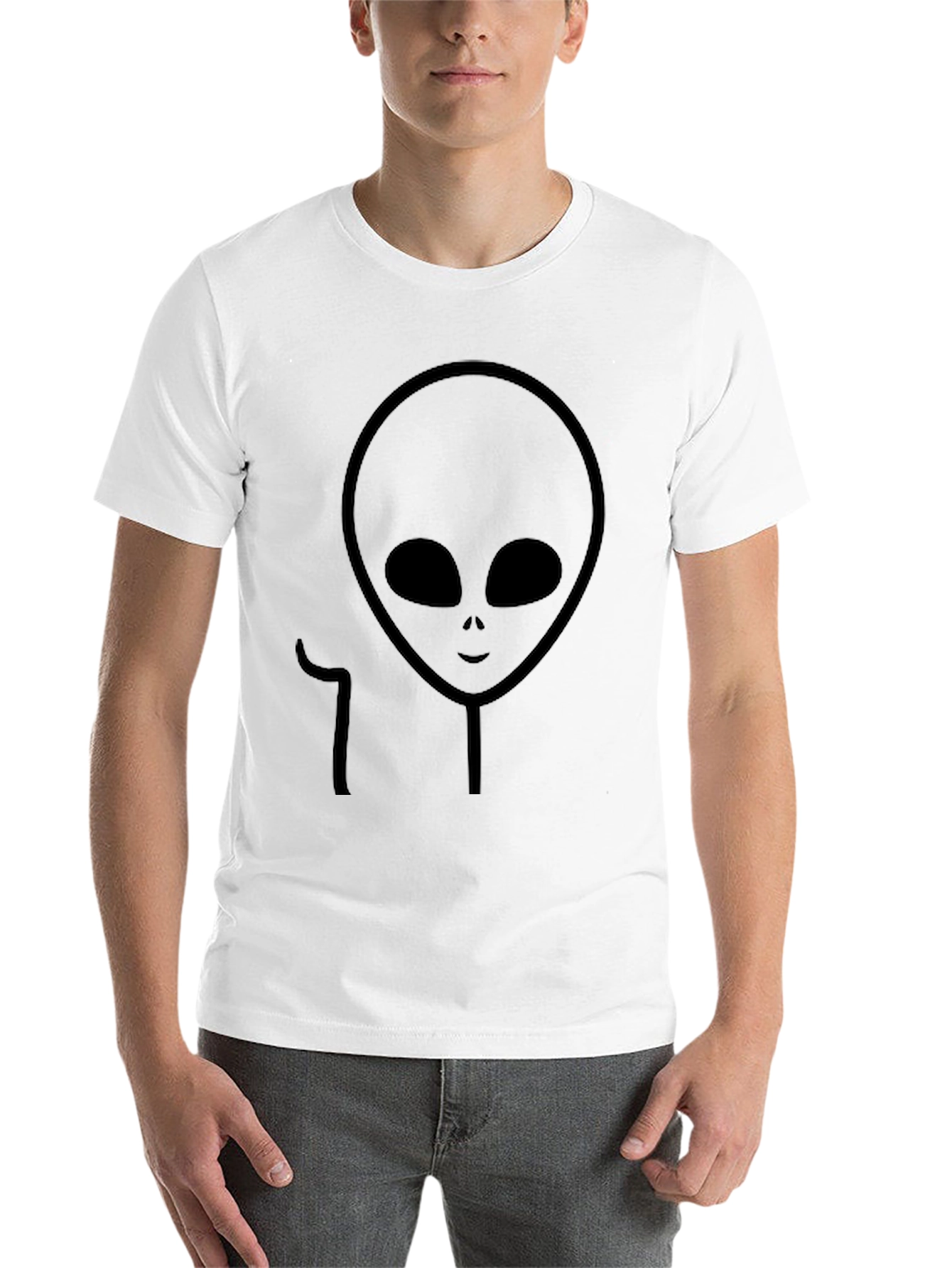 Black Black Alien Graphic Tee - Extraterrestrial Style view 14