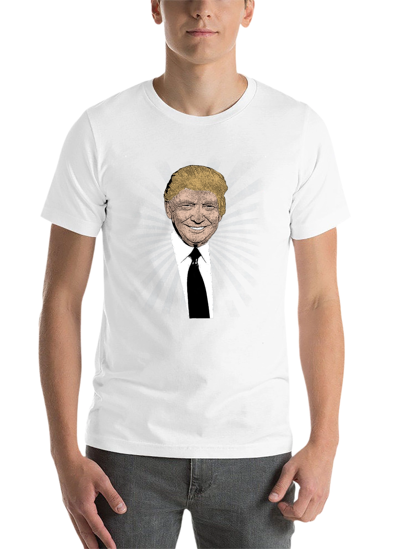 Black Trump Graphic Print Black T-Shirt view 14