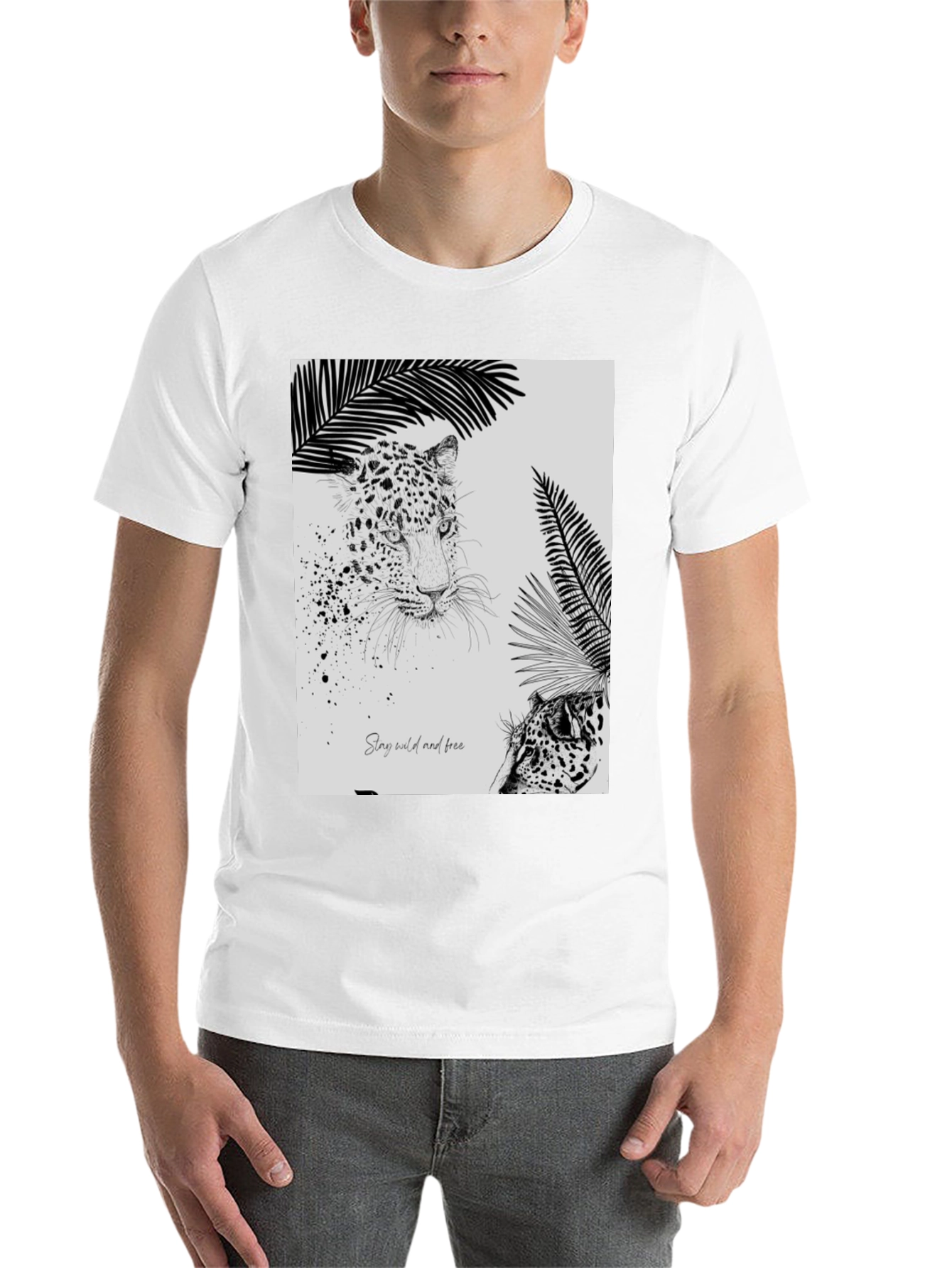 Stay Wild Leopard Graphic Tee - 14